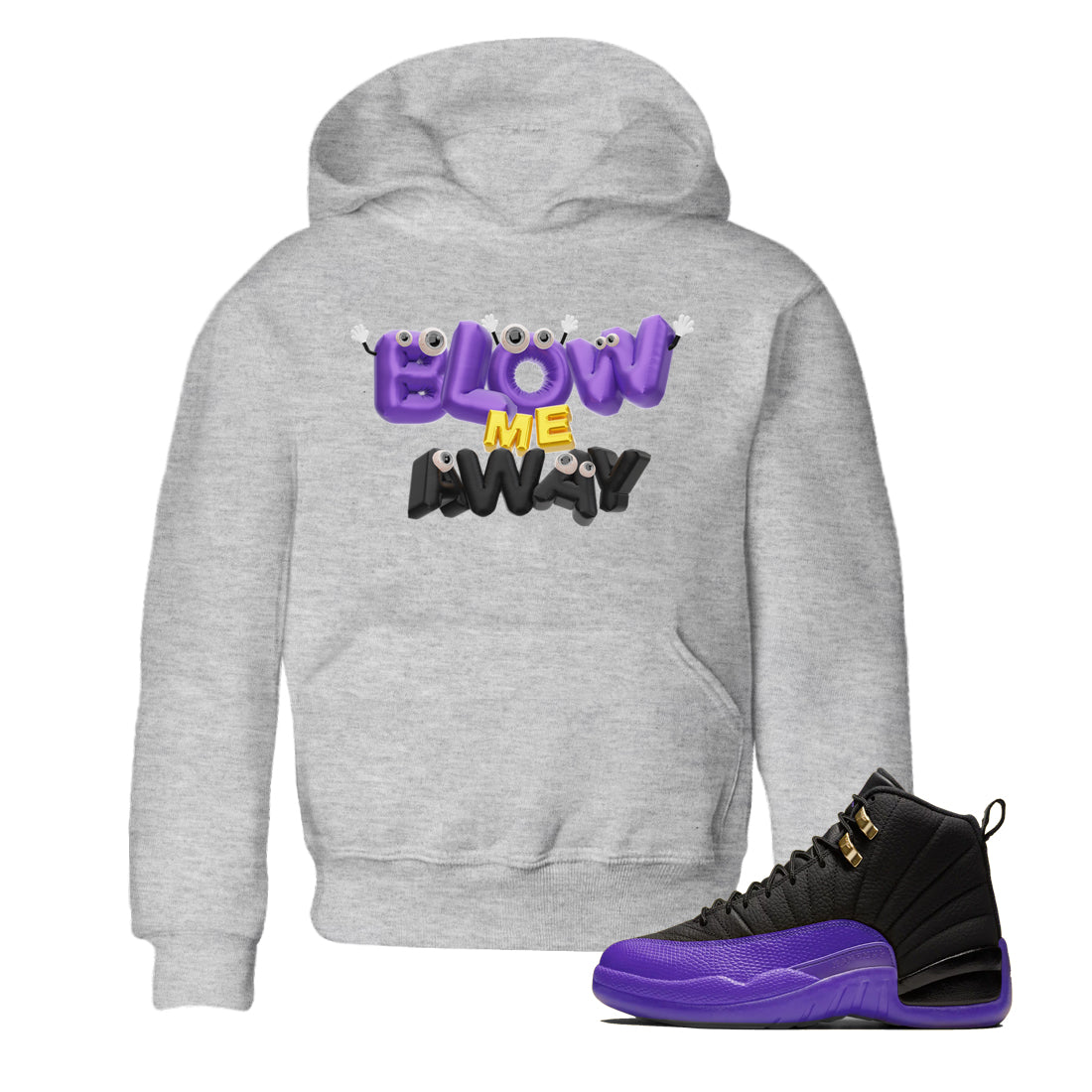 Blow Me Away snkmatch Tee Kids - Air Jordan 12 Field Purple