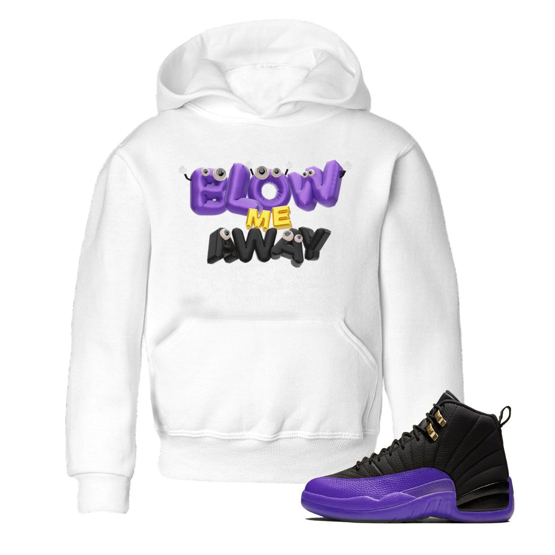 Blow Me Away snkmatch Tee Kids - Air Jordan 12 Field Purple
