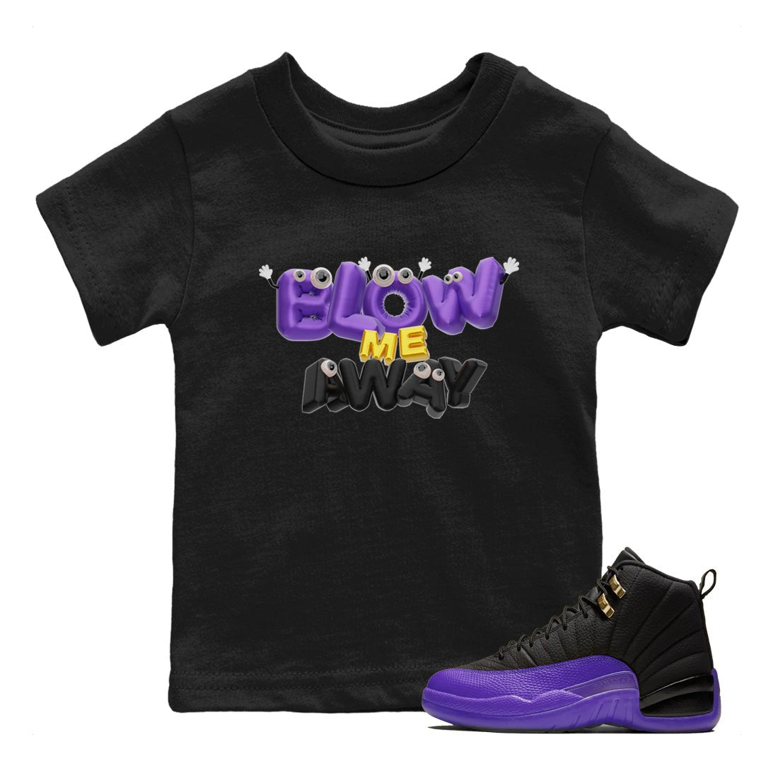 Blow Me Away snkmatch Tee Kids - Air Jordan 12 Field Purple