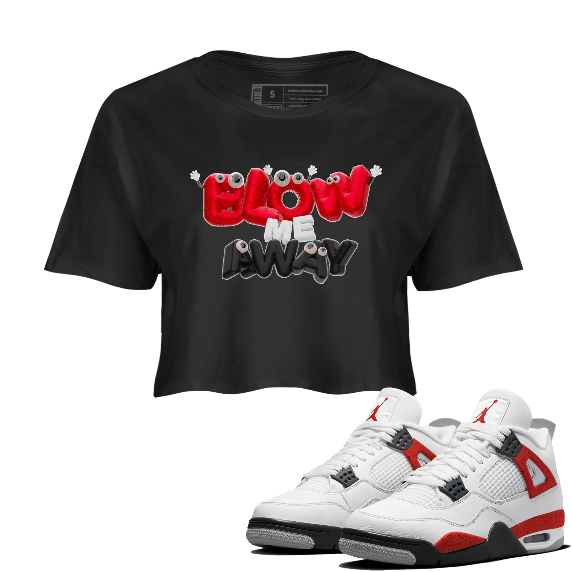 Blow Me Away snkmatch Women's Top - Air Jordan 4 Red Cement