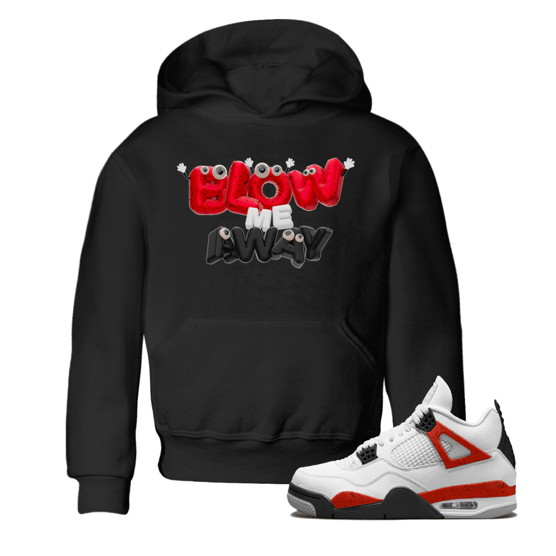 Blow Me Away snkmatch Tee Kids - Air Jordan 4 Red Cement