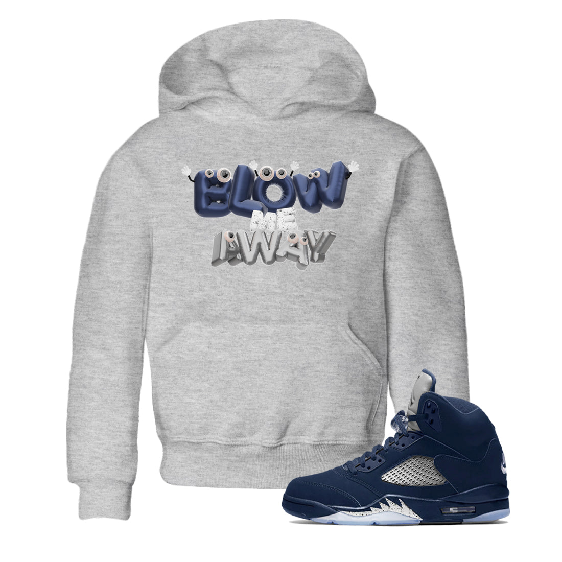 Blow Me Away snkmatch Tee Kids - Air Jordan 5 Georgetown