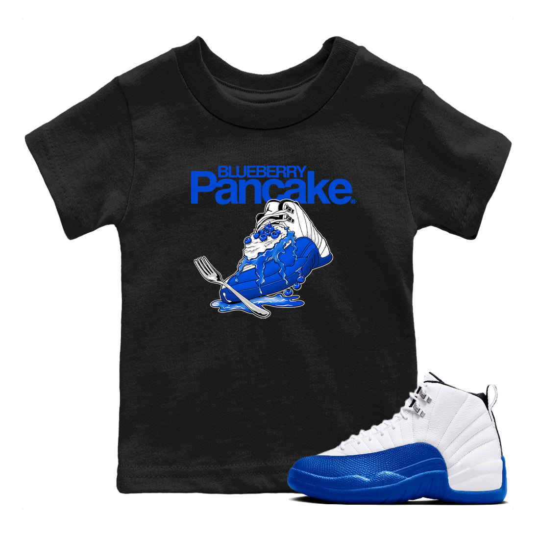 Blueberry Pancake snkmatch Tees Kids - Air Jordan 12 Blueberry