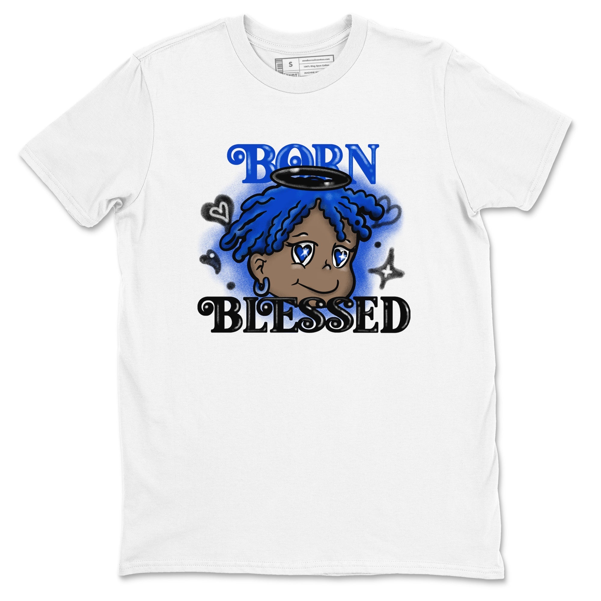 Born Blessed snkmatch Tees - Air Foamposite One Royal