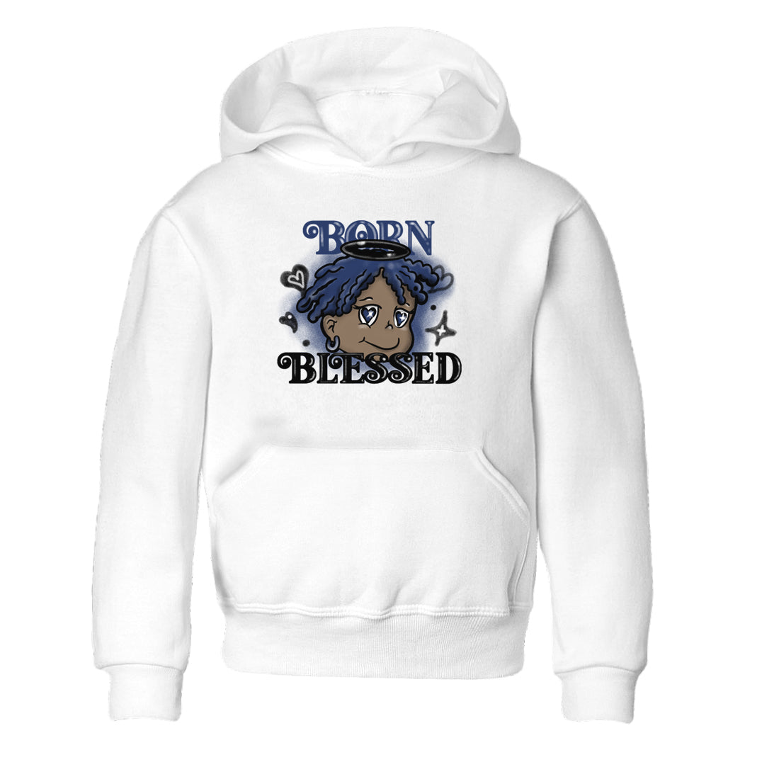 Born Blessed snkmatch Tees Kids - Air Jordan 1 Midnight Navy