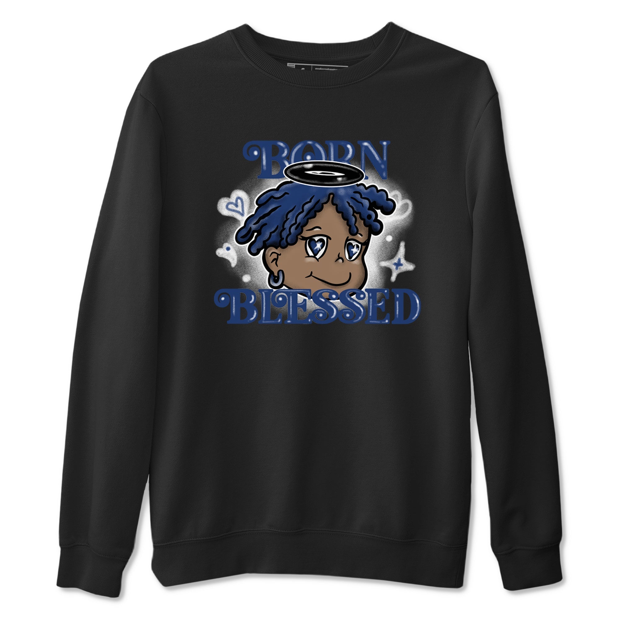 Born Blessed snkmatch Tees - Air Jordan 1 Midnight Navy