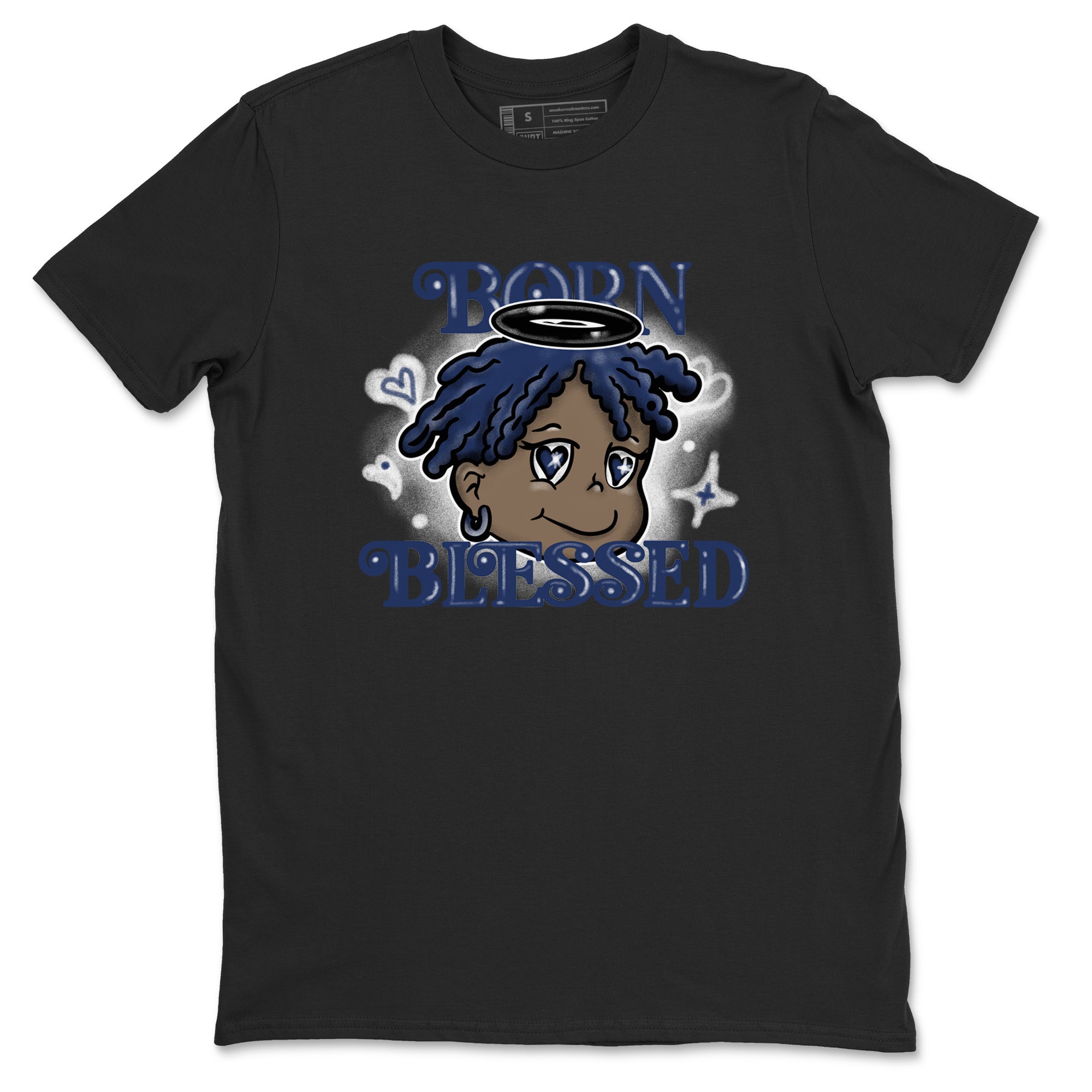 Born Blessed snkmatch Tees - Air Jordan 1 Midnight Navy