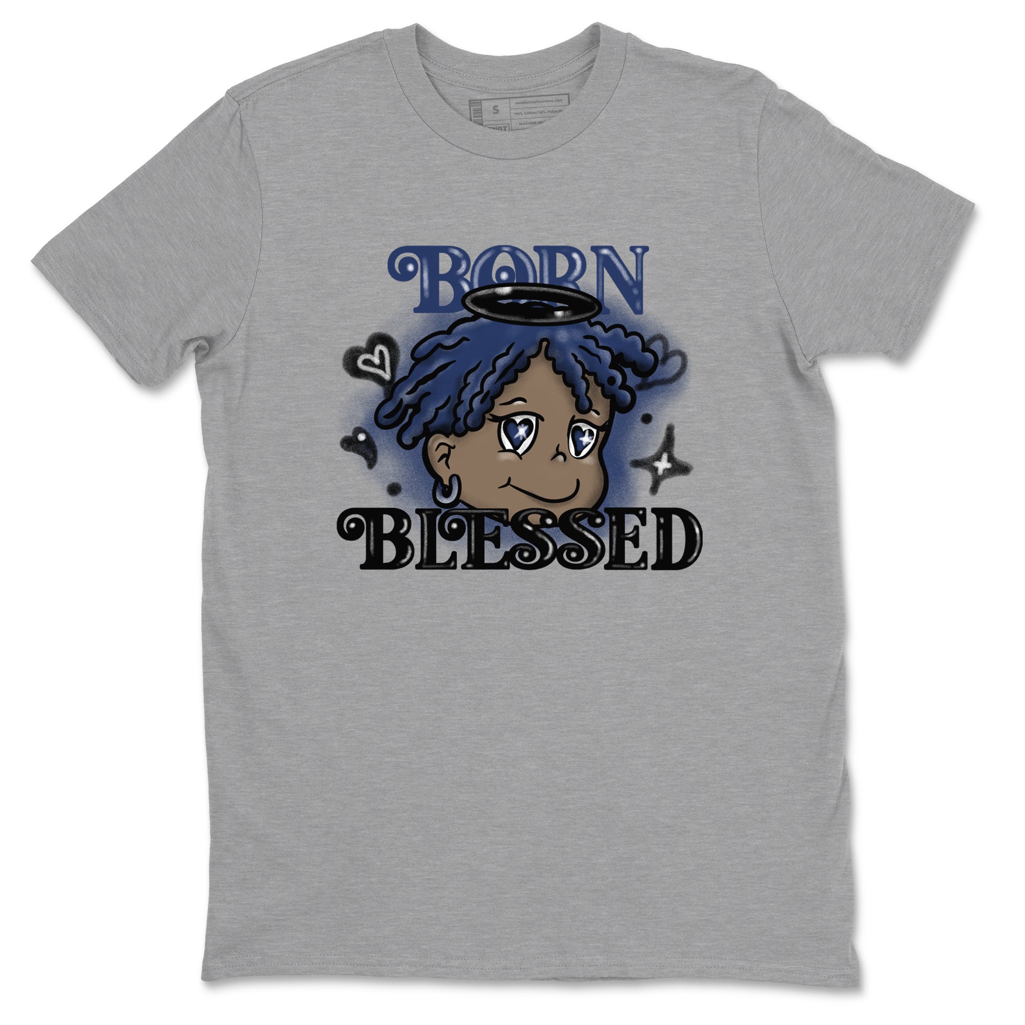 Born Blessed snkmatch Tees - Air Jordan 1 Midnight Navy