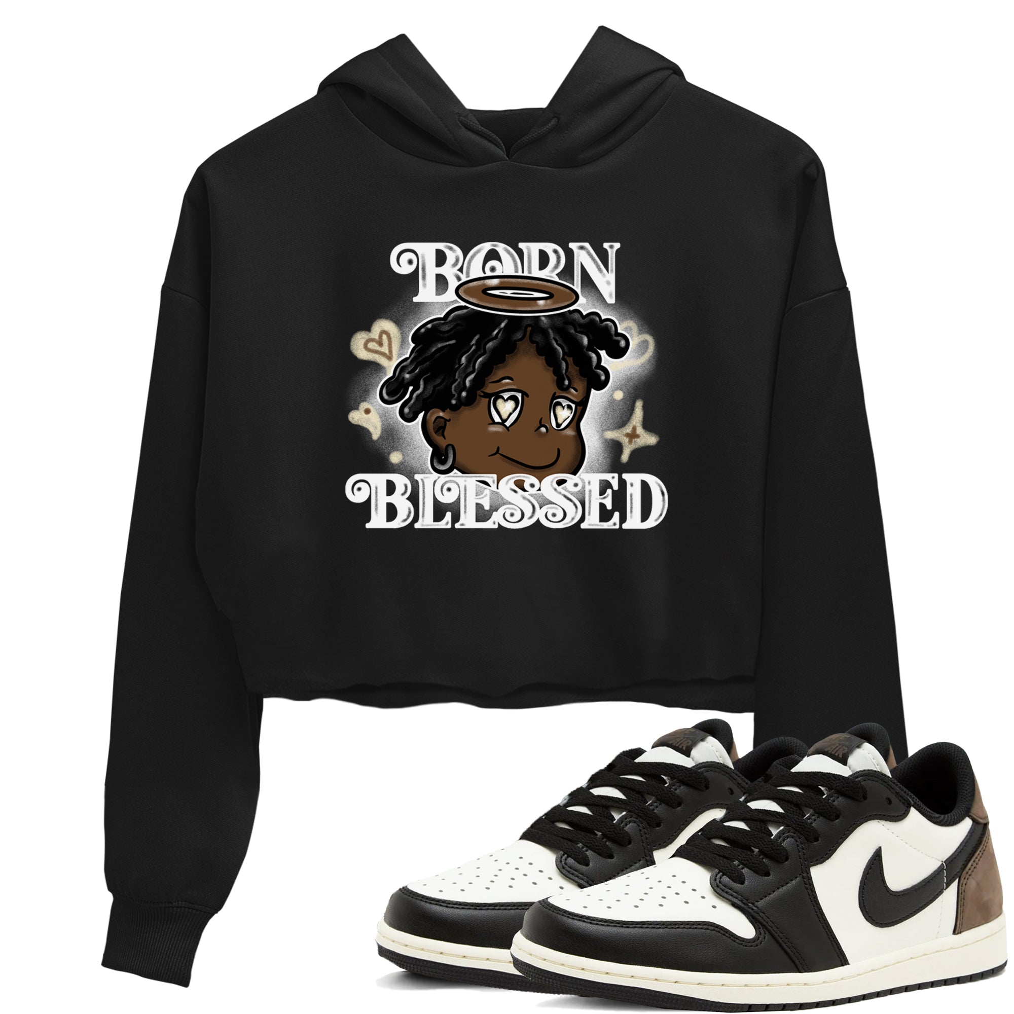 Born Blessed snkmatch Women's Top - Air Jordan 1 Mocha