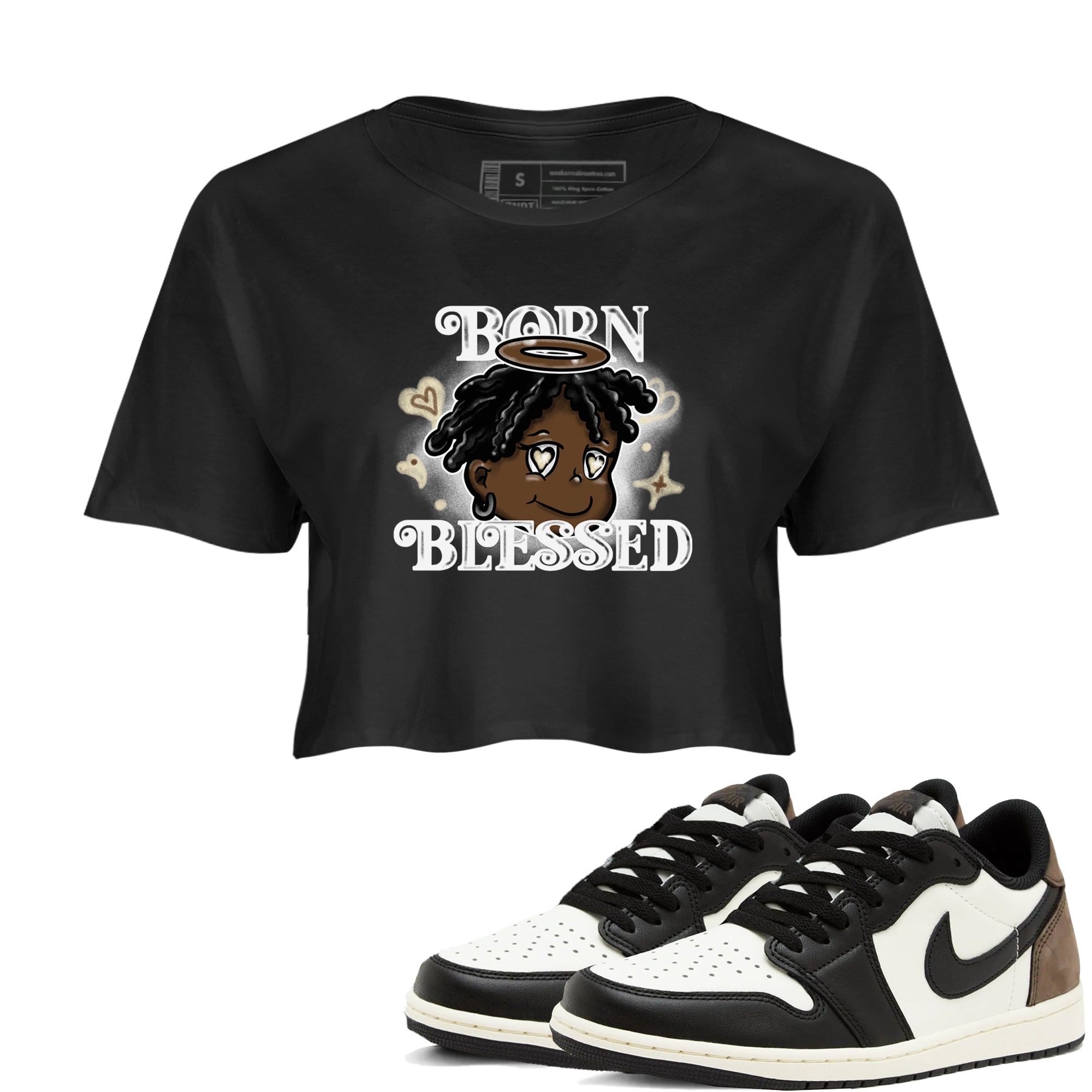Born Blessed snkmatch Women's Top - Air Jordan 1 Mocha