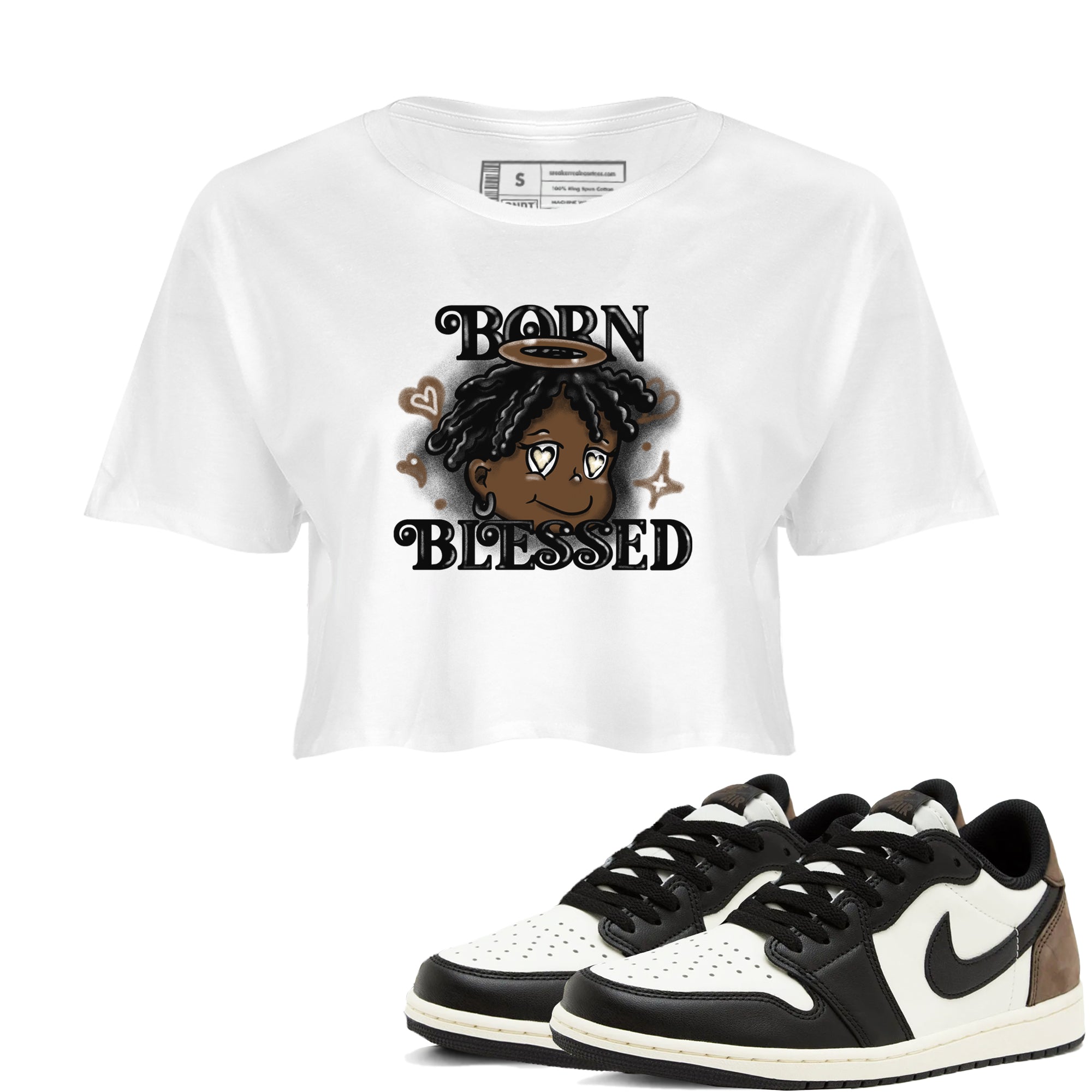 Born Blessed snkmatch Women's Top - Air Jordan 1 Mocha