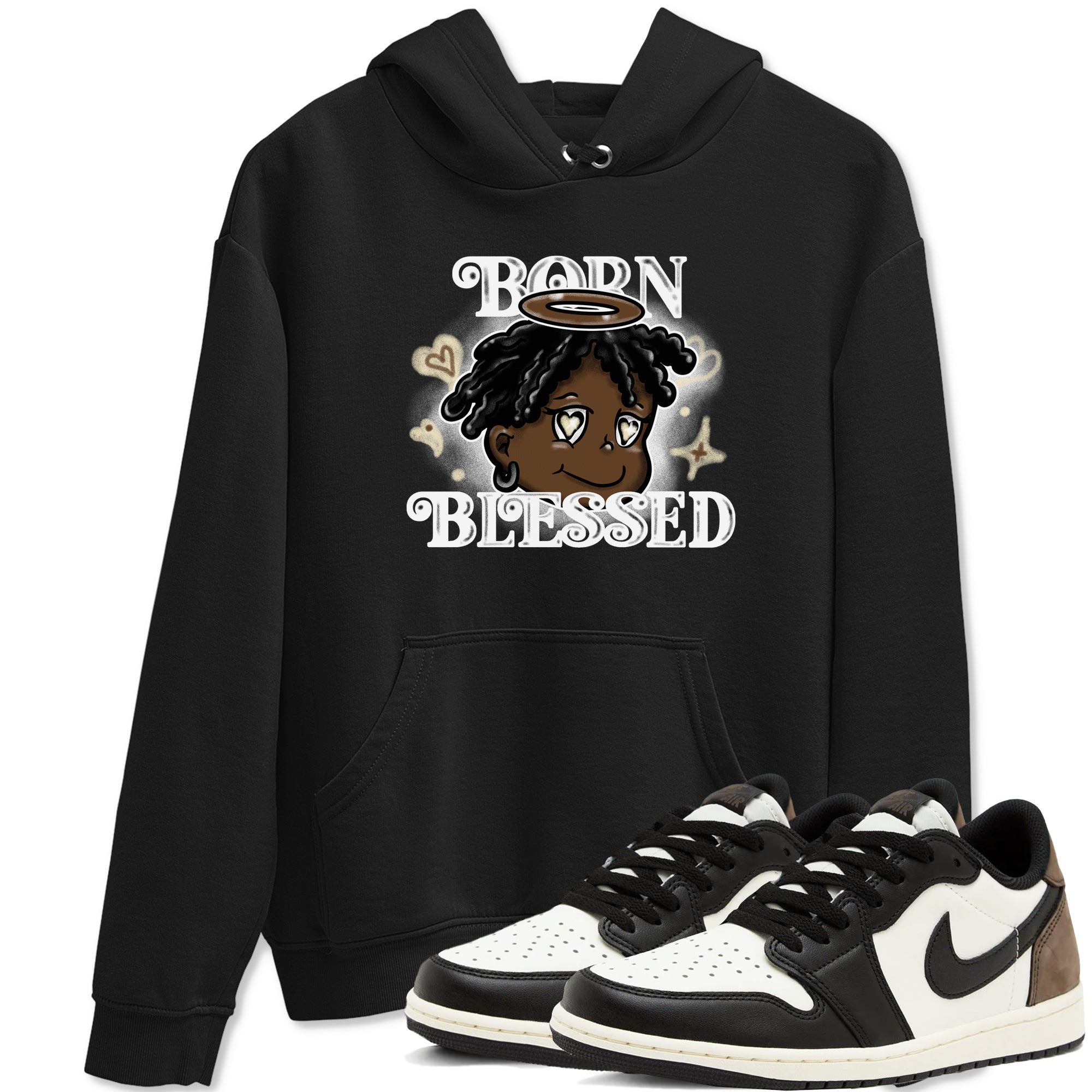 Born Blessed snkmatch Tees - Air Jordan 1 Mocha