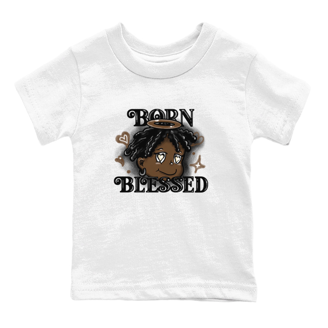 Born Blessed snkmatch Tees Kids - Air Jordan 1 Mocha