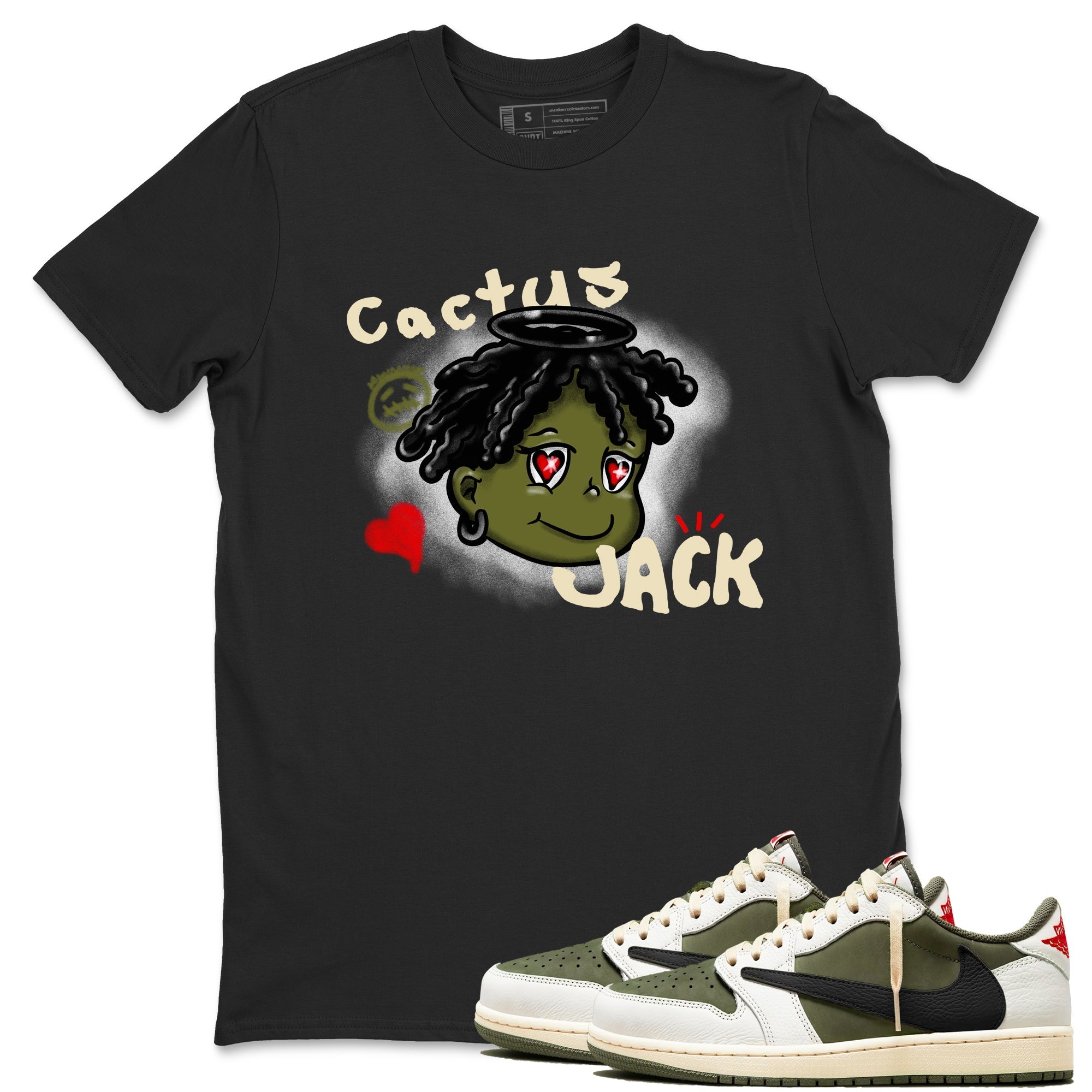 Born Blessed snkmatch Tees - Air Jordan 1 Travis Scott Medium Olive