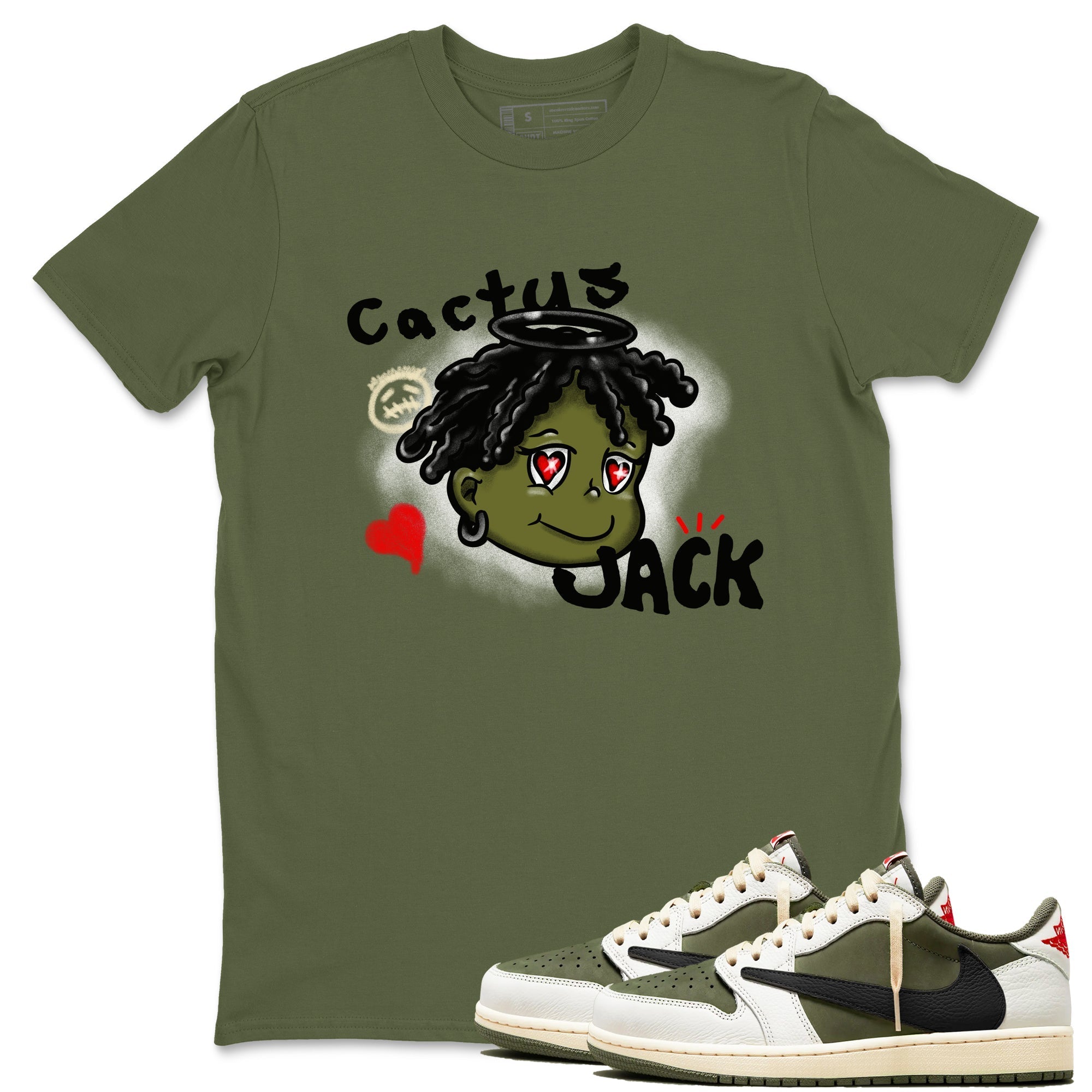 Born Blessed snkmatch Tees - Air Jordan 1 Travis Scott Medium Olive