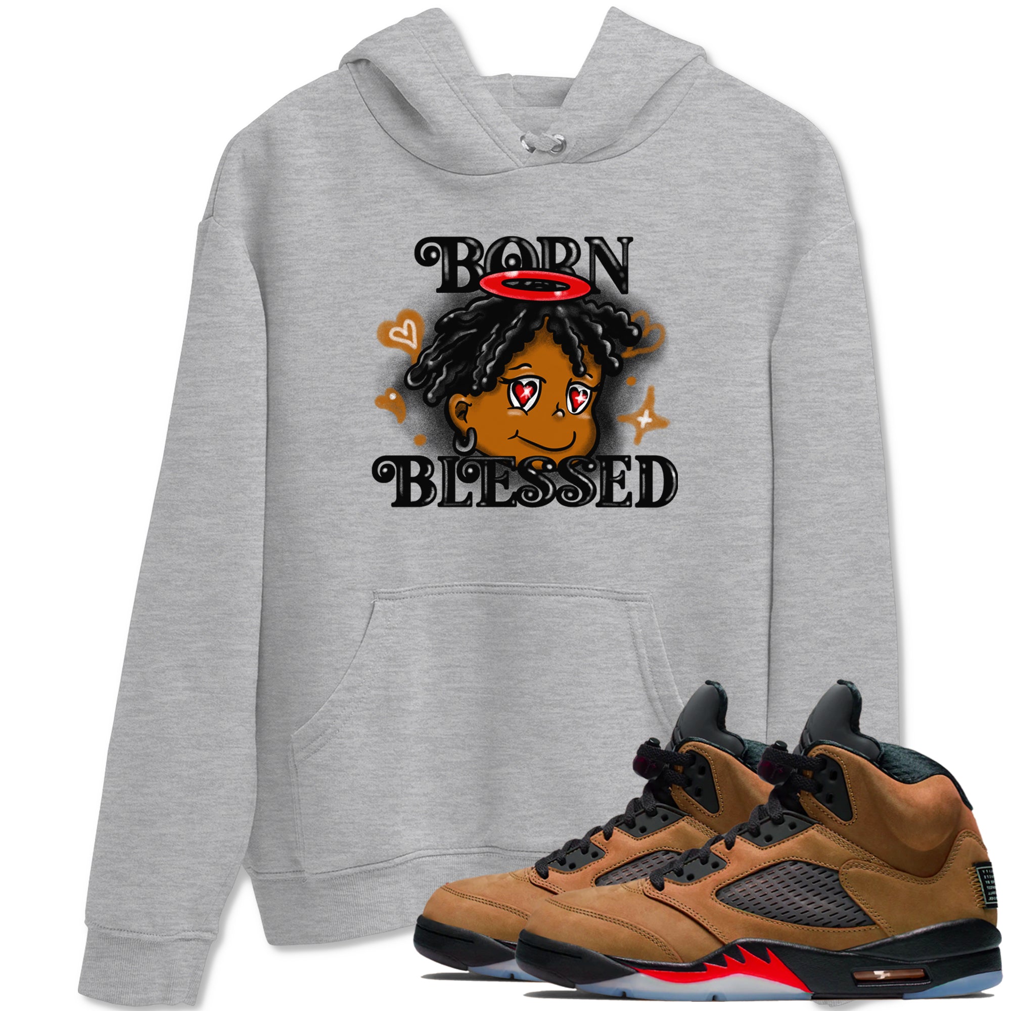 Born Blessed snkmatch Tees - Air Jordan 5 Archaeo Brown
