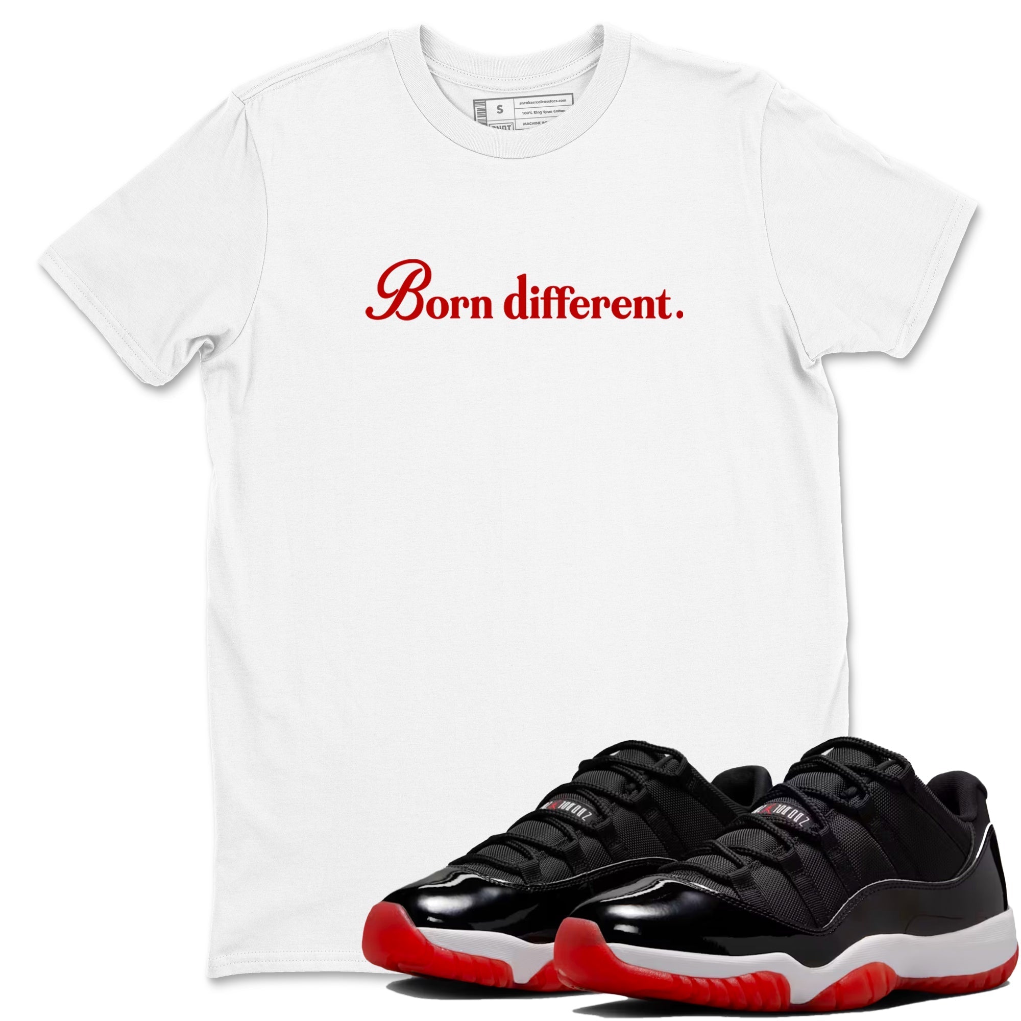 Born Different snkmatch Tees - Air Jordan 11 Bred