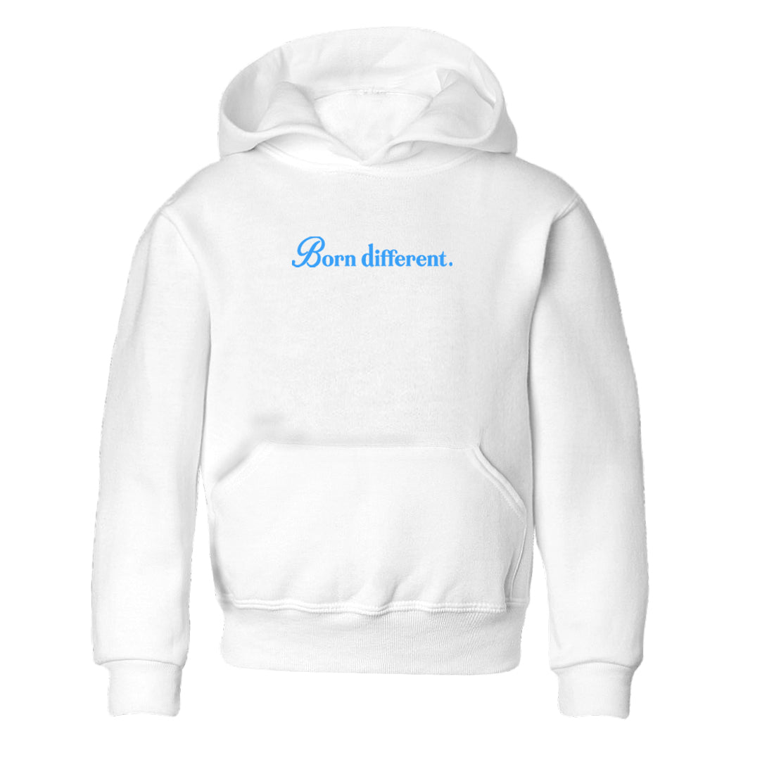 Born Different snkmatch Tees Kids - Air Jordan 12 White and University Blue