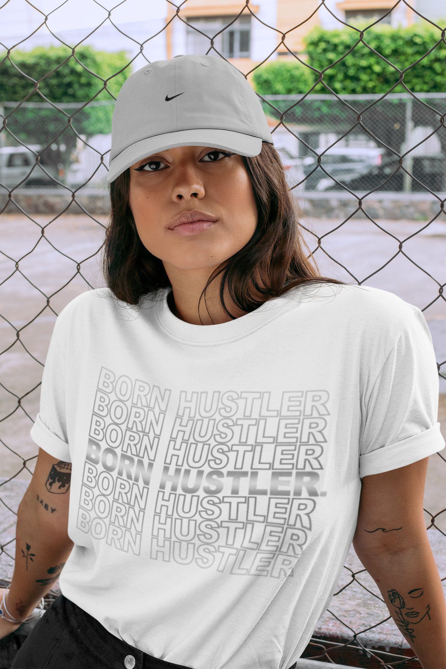 Born Hustler Unisex Tops - Air Jordan 1 Silver Toe