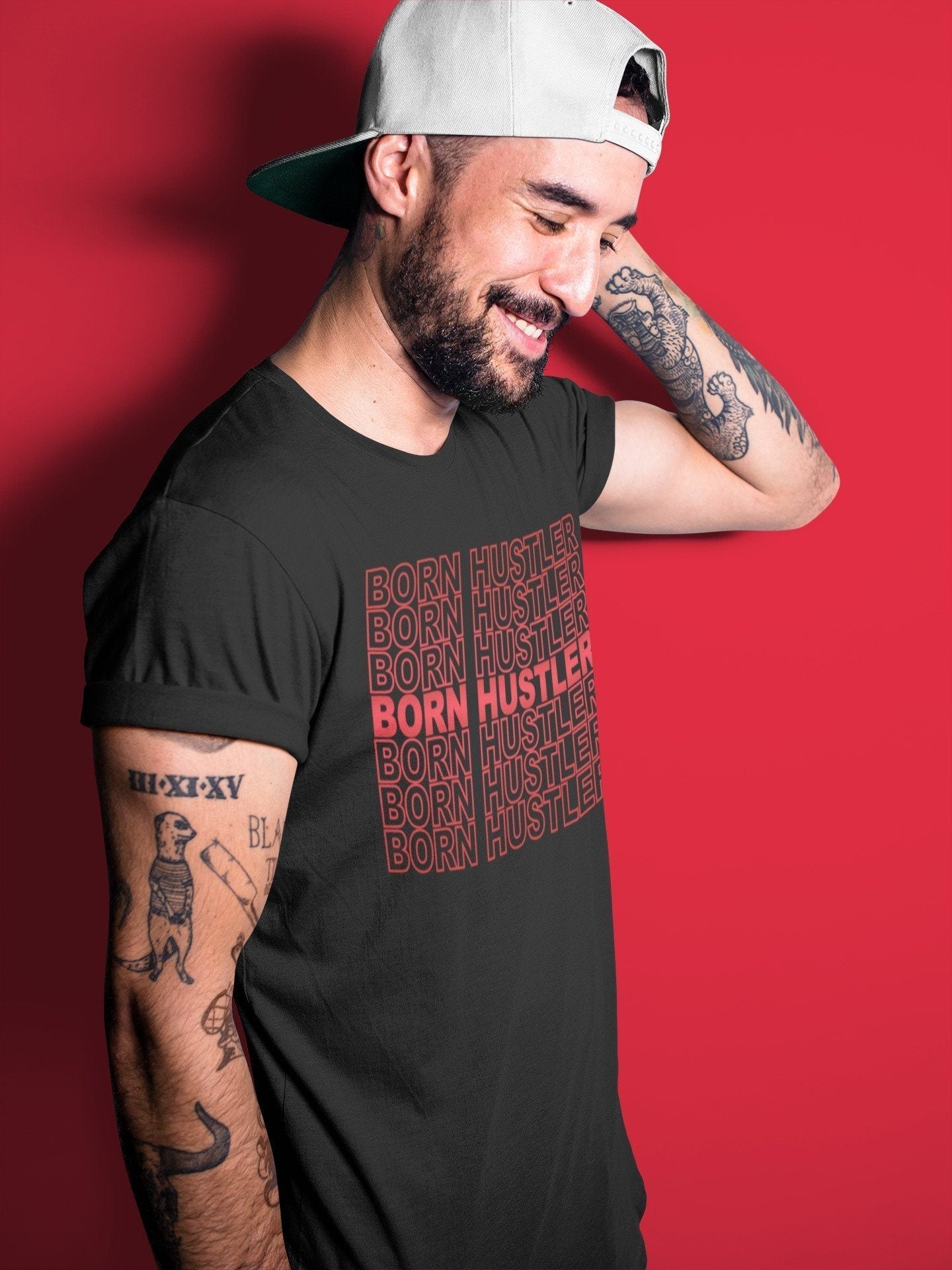 Born Hustler Unisex Tops - Air Jordan 1 Varsity Red