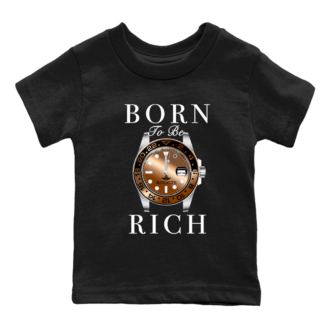Born To Be Rich snkmatch Tees Kids - Air Foamposite One Metallic Copper