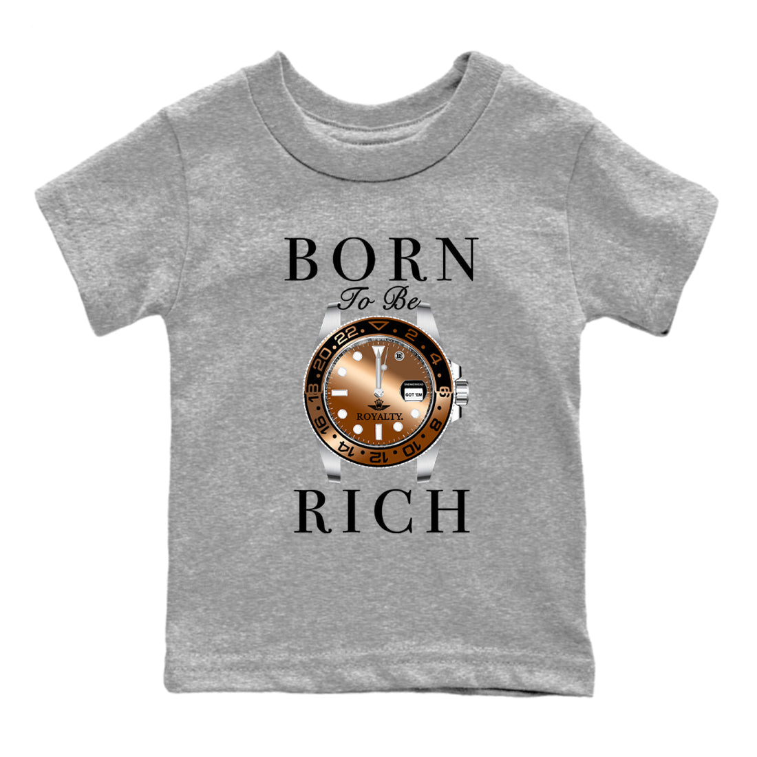 Born To Be Rich snkmatch Tees Kids - Air Foamposite One Metallic Copper