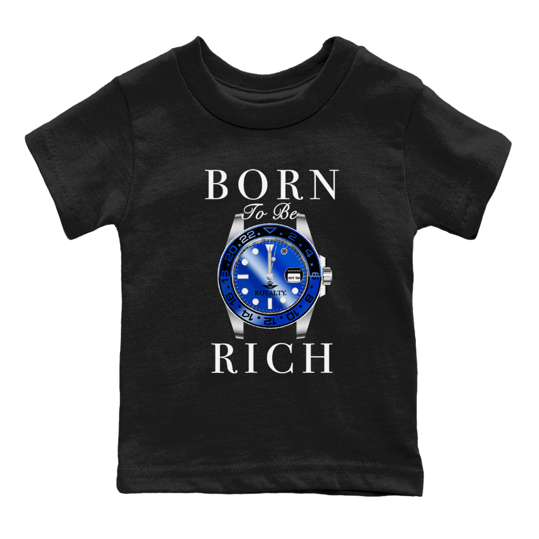 Born To Be Rich snkmatch Tees Kids - Air Foamposite One Royal