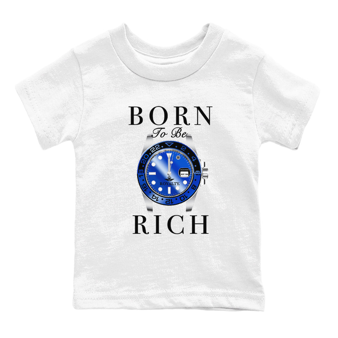 Born To Be Rich snkmatch Tees Kids - Air Foamposite One Royal