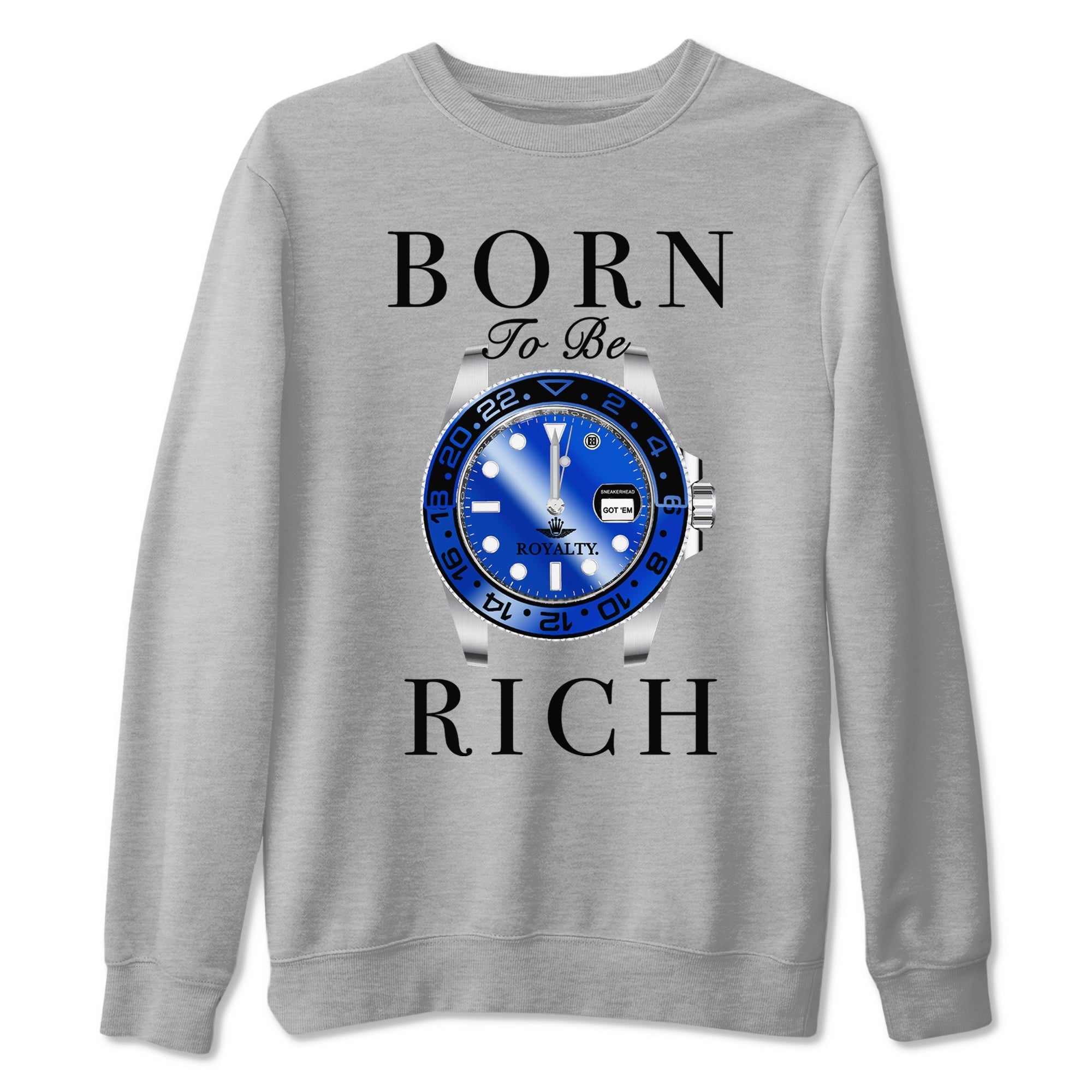Born To Be Rich snkmatch Tees - Air Foamposite One Royal