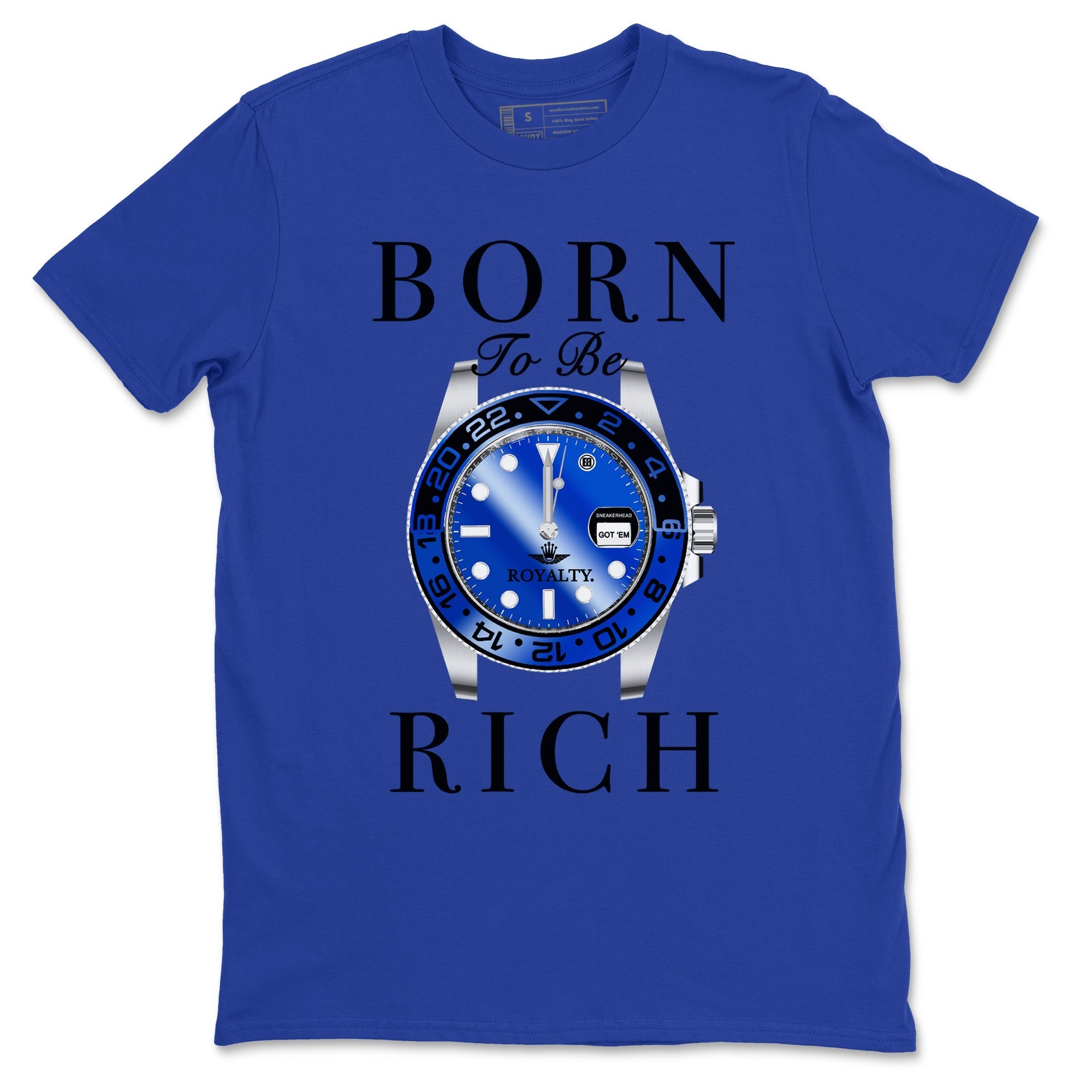 Born To Be Rich snkmatch Tees - Air Foamposite One Royal