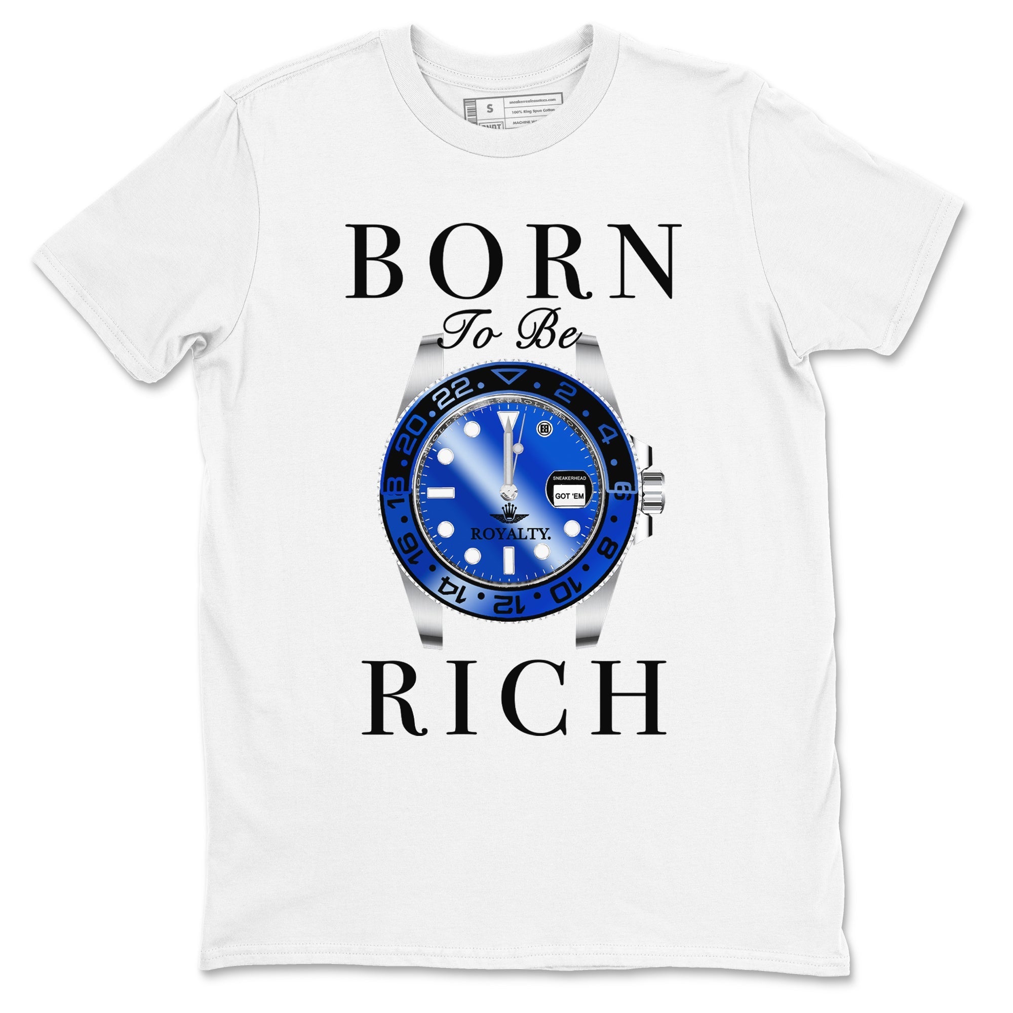 Born To Be Rich snkmatch Tees - Air Foamposite One Royal