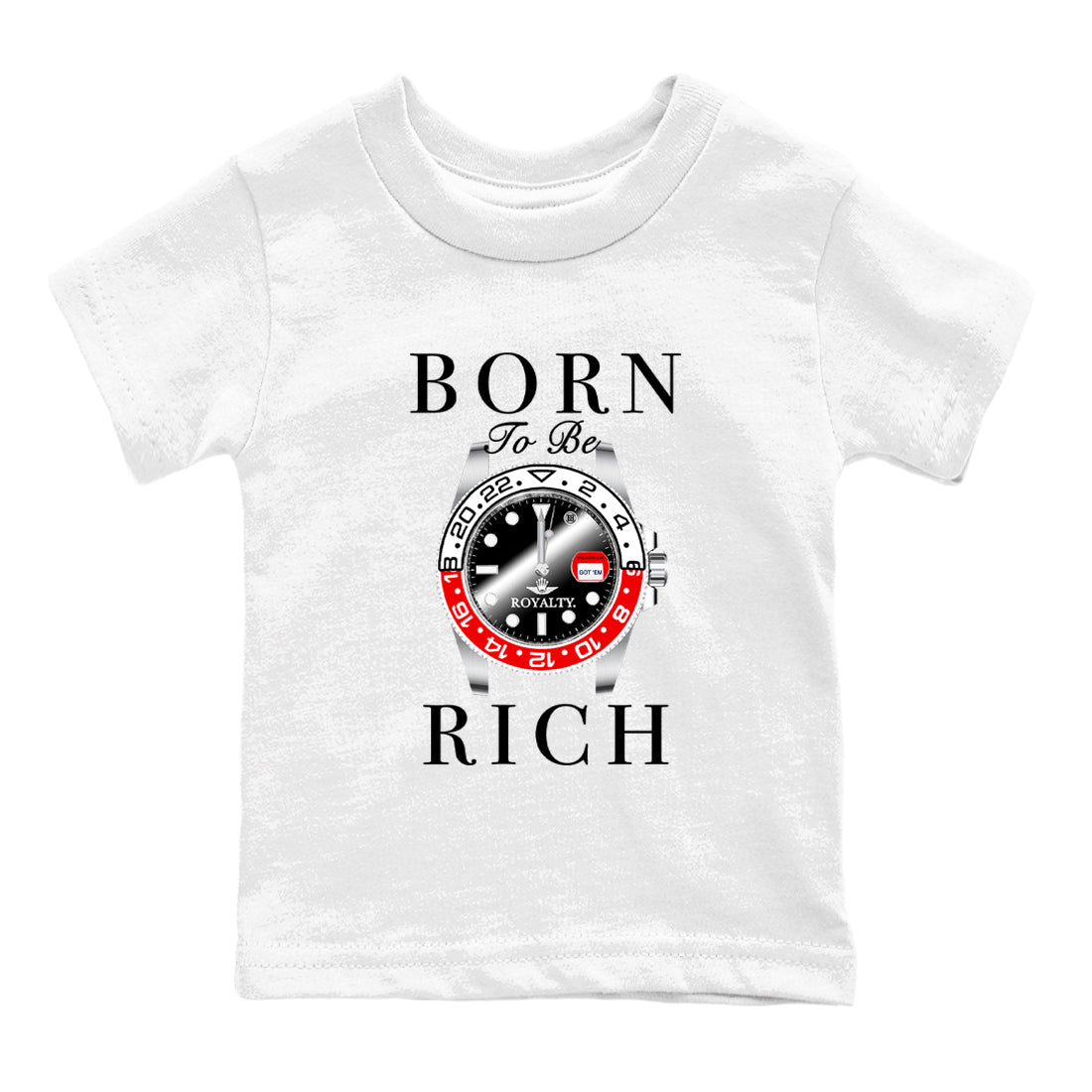 Born To Be Rich snkmatch Tees Kids - Air Jordan 1 Black Toe Reimagined
