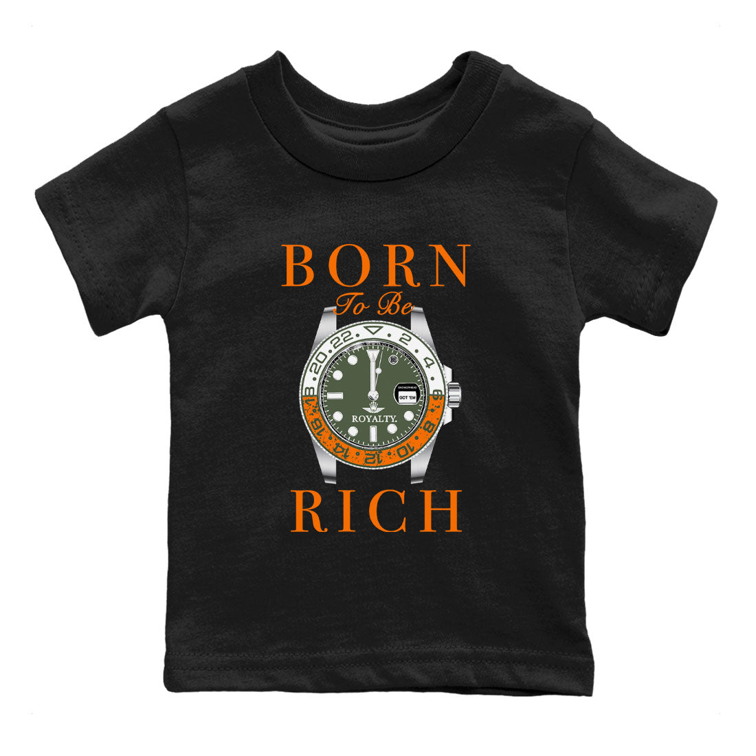 Born To Be Rich snkmatch Tees Kids - Air Jordan 5 Olive