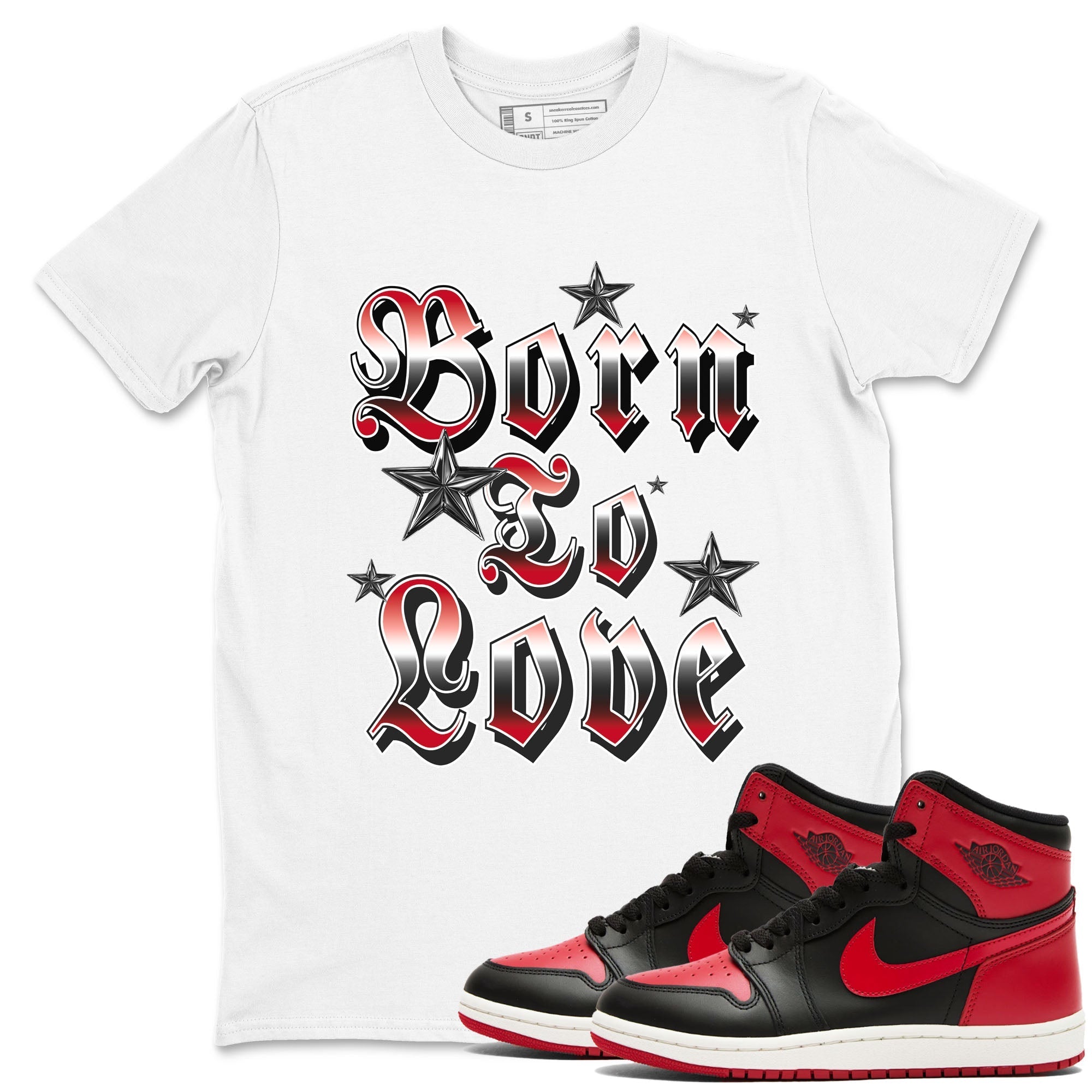 Born To Love snkmatch Tees - Air Jordan 1 '85 Bred