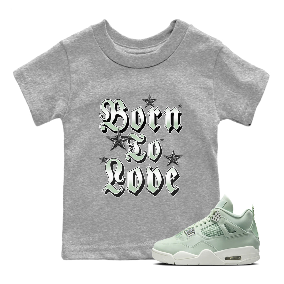 Born To Love snkmatch Tees Kids - Air Jordan 4 Abundance