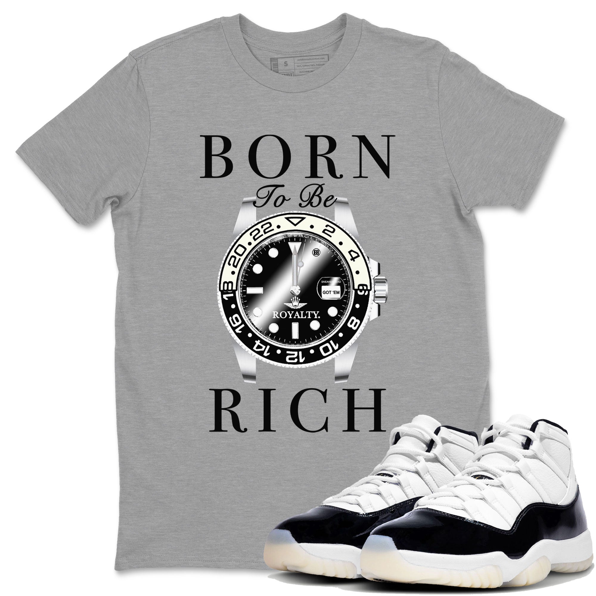 Born To Be Rich snkmatch Tees - Air Jordan 11 Gratitude