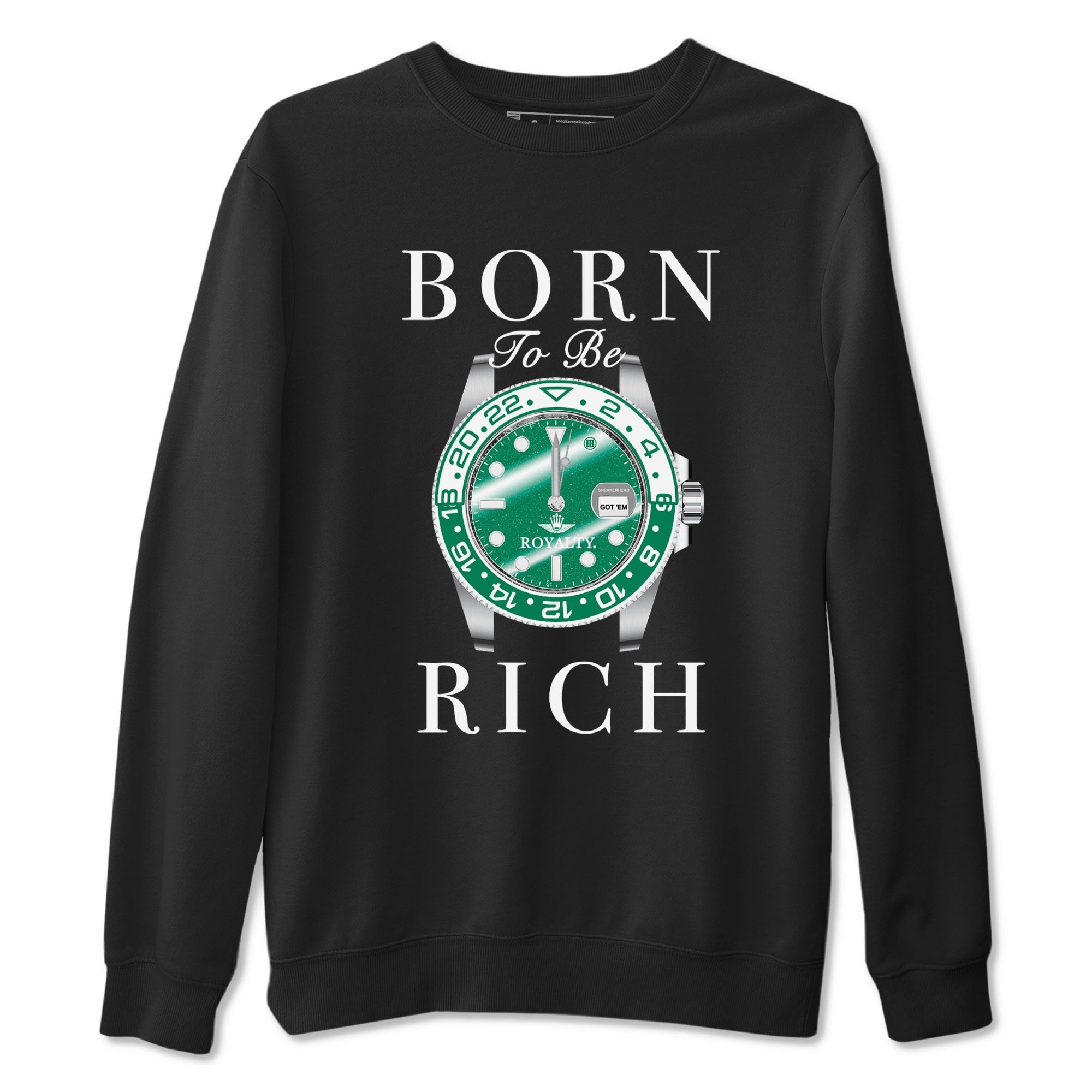 Born To Rich snkmatch Tees - Air Jordan 4 Oxidized Green