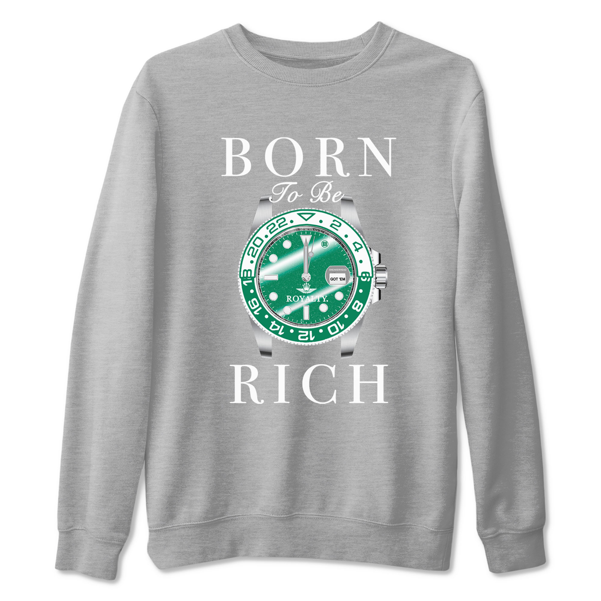 Born To Rich snkmatch Tees - Air Jordan 4 Oxidized Green