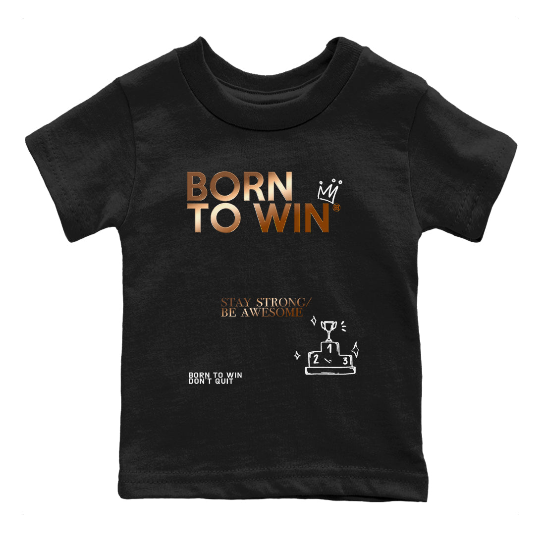 Born To Win snkmatch Tees Kids - Air Foamposite One Metallic Copper