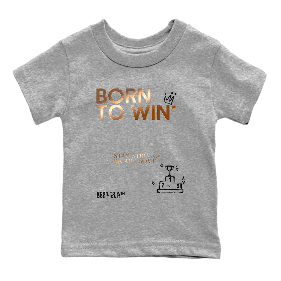 Born To Win snkmatch Tees Kids - Air Foamposite One Metallic Copper