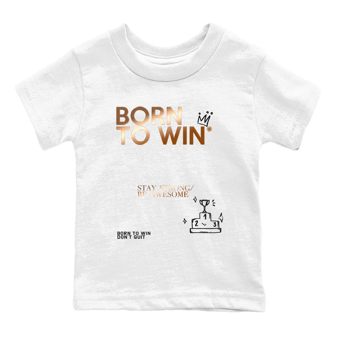 Born To Win snkmatch Tees Kids - Air Foamposite One Metallic Copper