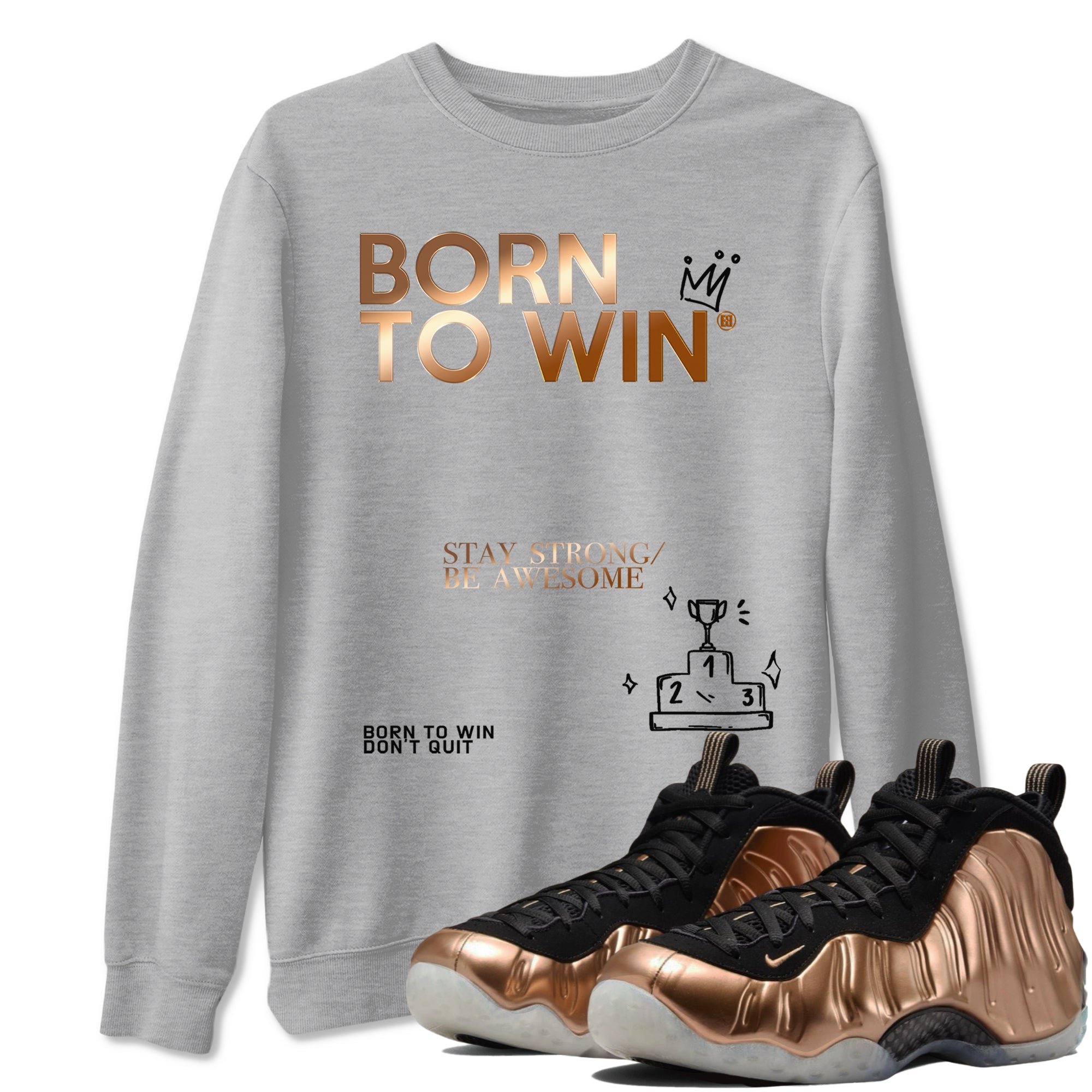 Born To Win snkmatch Tees - Air Foamposite One Metallic Copper