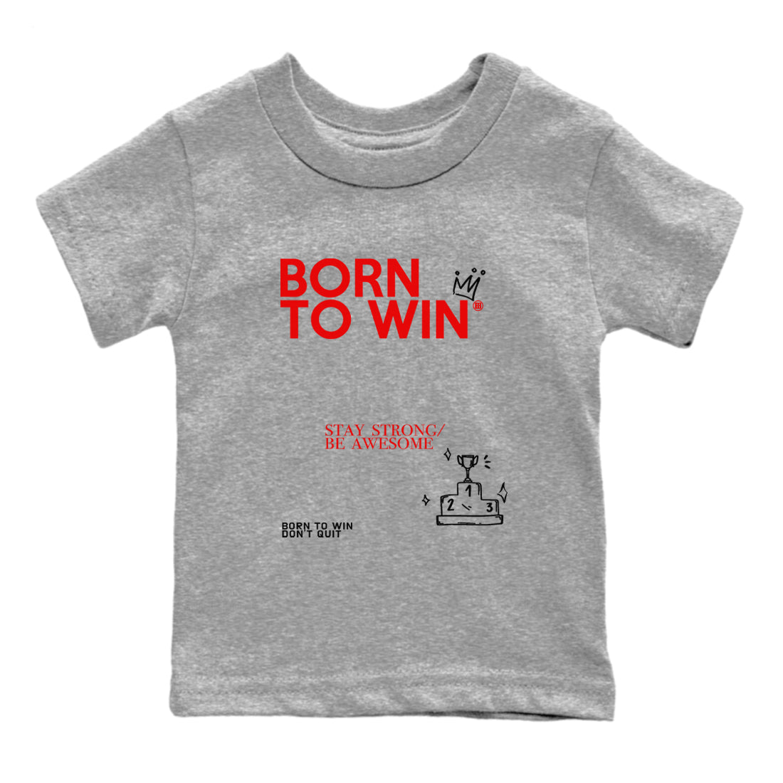 Born To Win snkmatch Tees Kids - Air Jordan 1 Black Toe Reimagined
