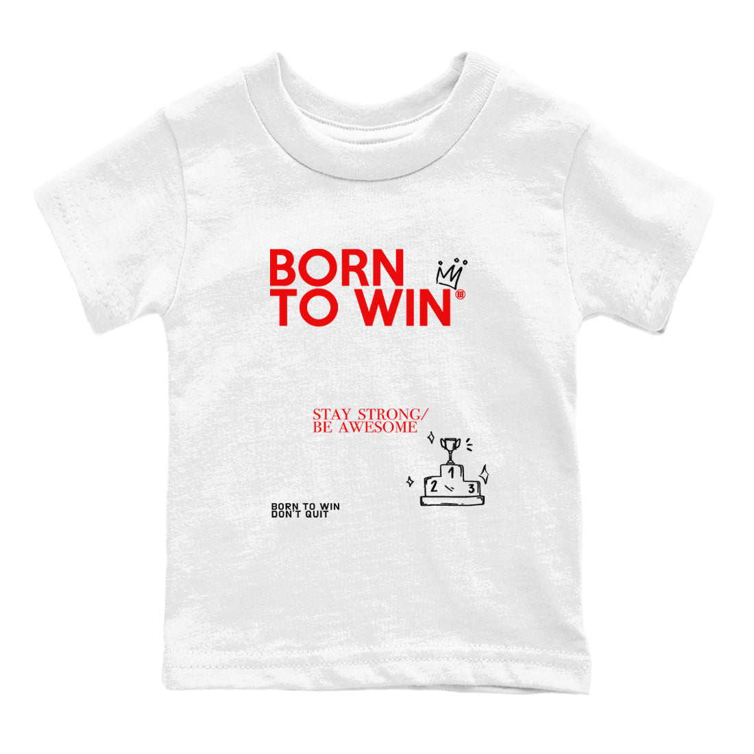 Born To Win snkmatch Tees Kids - Air Jordan 1 Black Toe Reimagined