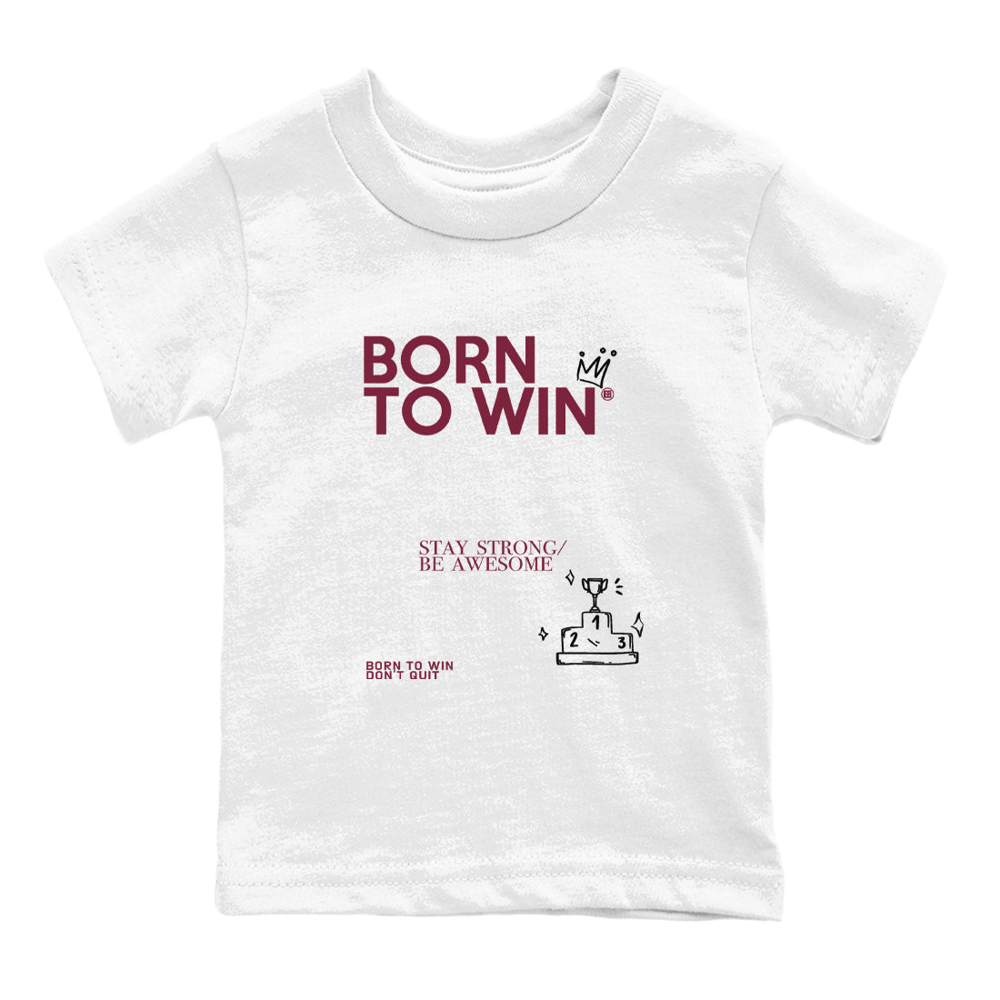 Born To Win snkmatch Tees Kids - Air Jordan 1 Metallic Burgundy