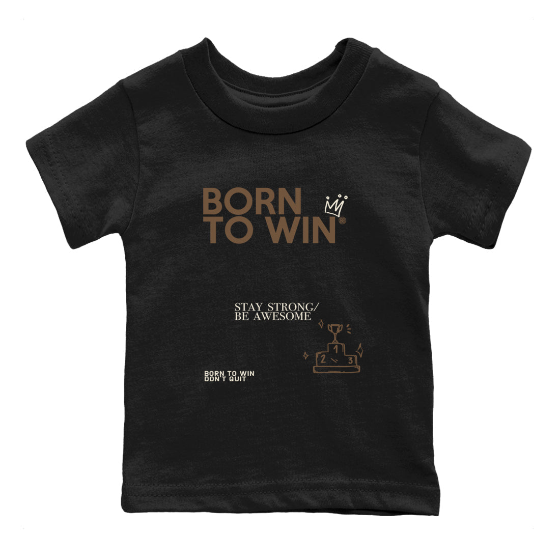 Born To Win snkmatch Tees Kids - Air Jordan 1 Mocha