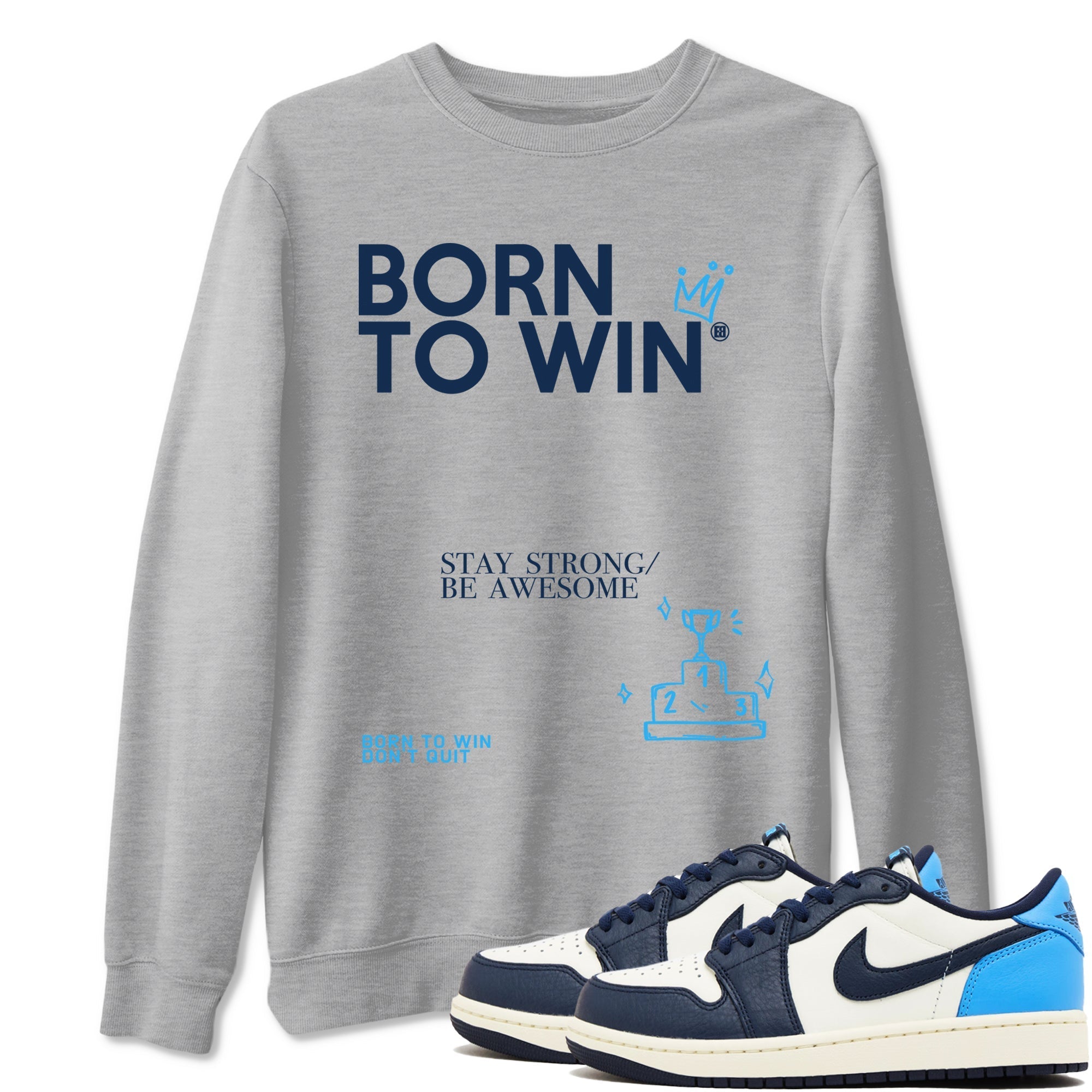 Born To Win snkmatch Tees - Air Jordan 1 Obsidian