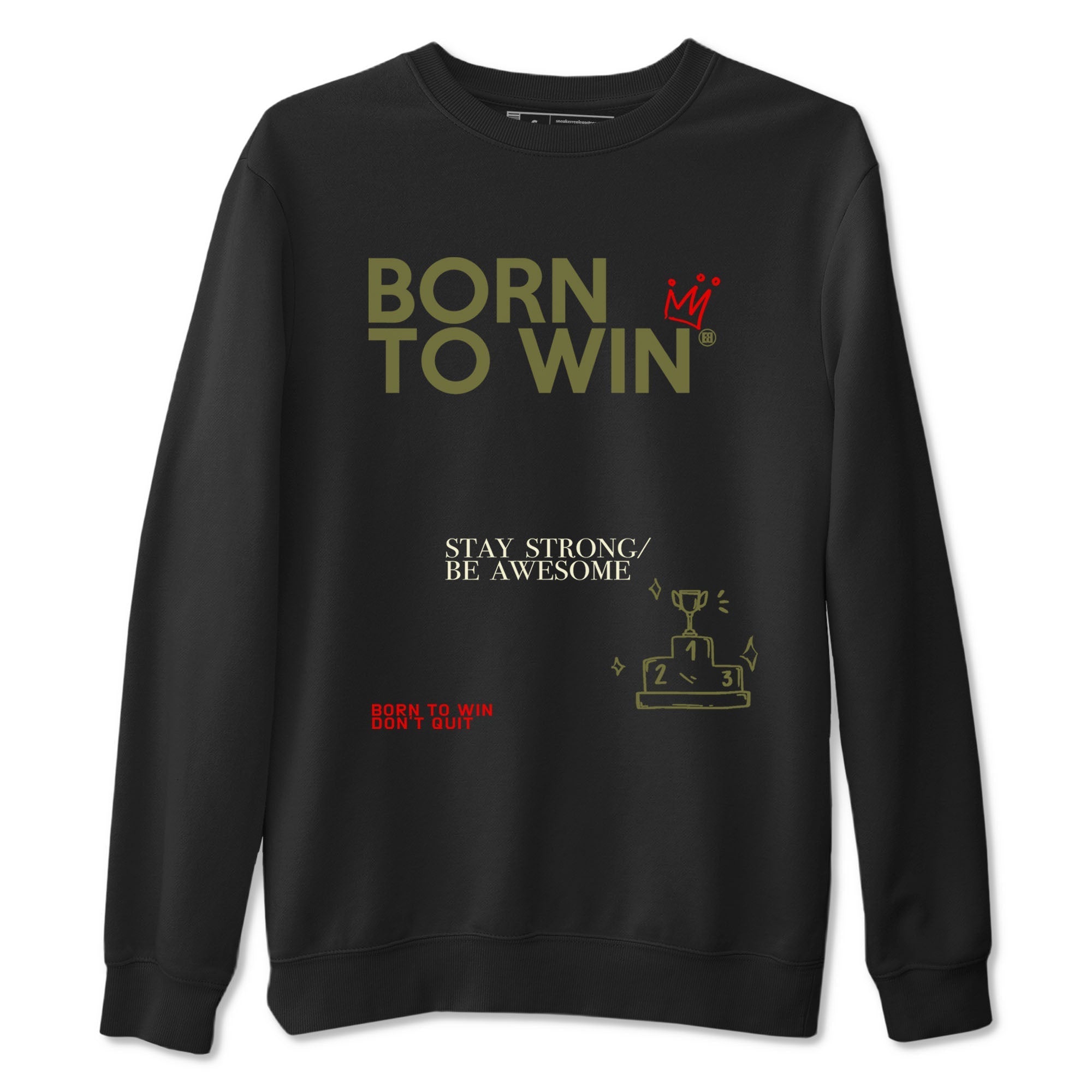 Born To Win snkmatch Tees - Air Jordan 1 Travis Scott Medium Olive