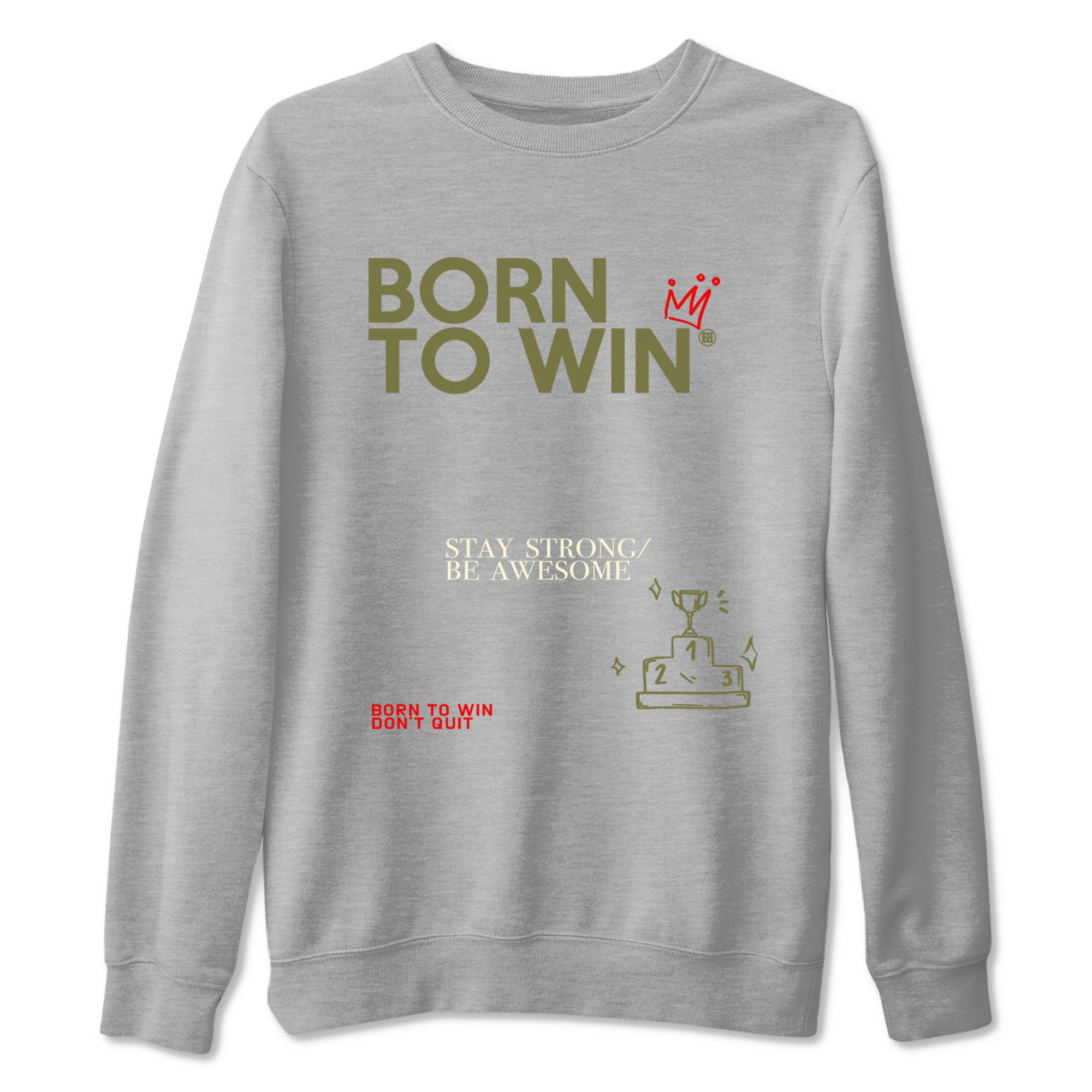 Born To Win snkmatch Tees - Air Jordan 1 Travis Scott Medium Olive