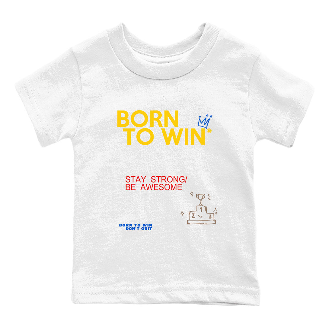 Born To Win snkmatch Tees Kids - Air Jordan 1 Travis Scott Canary